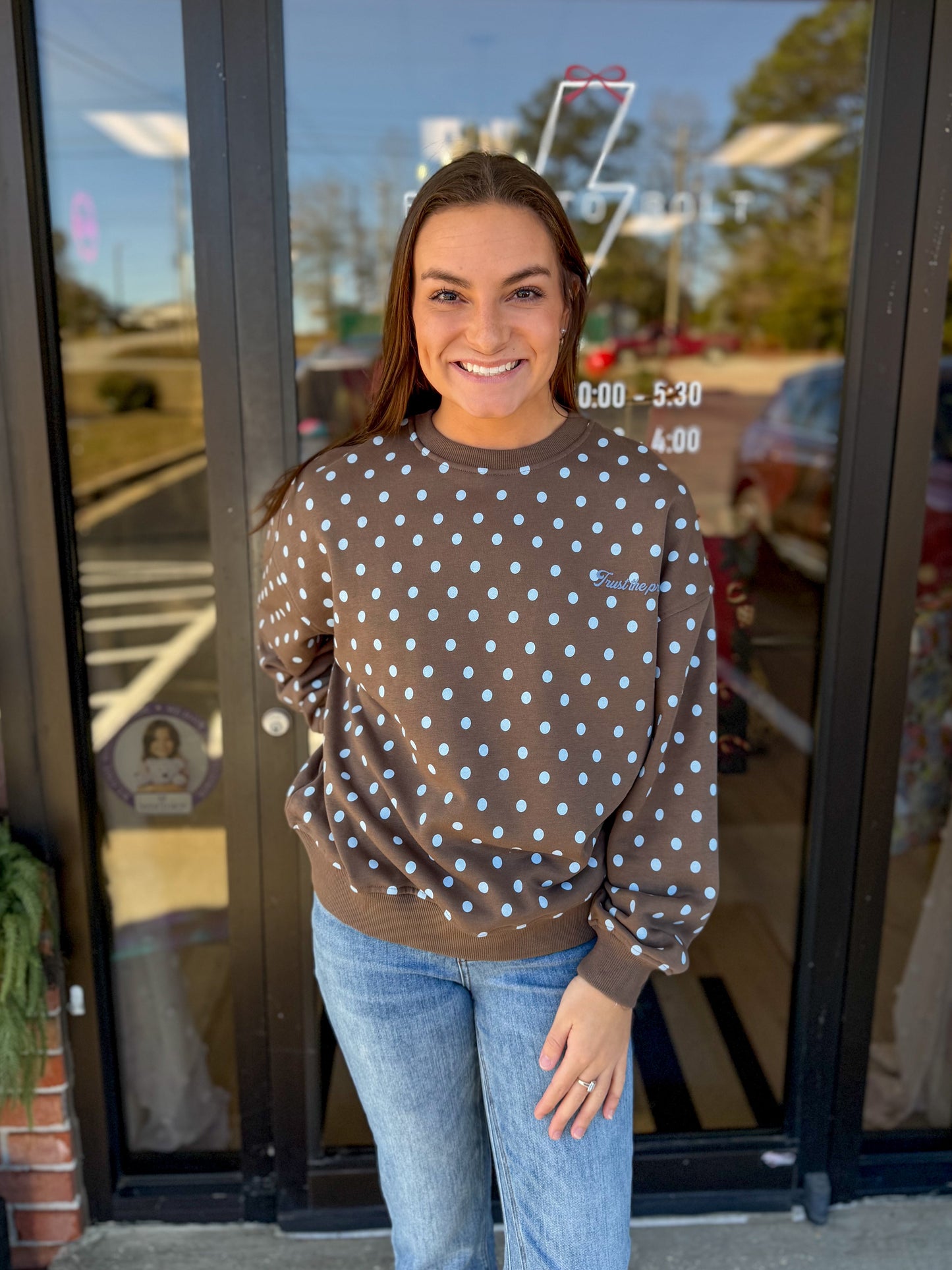 Trust Polka Dot Crewneck