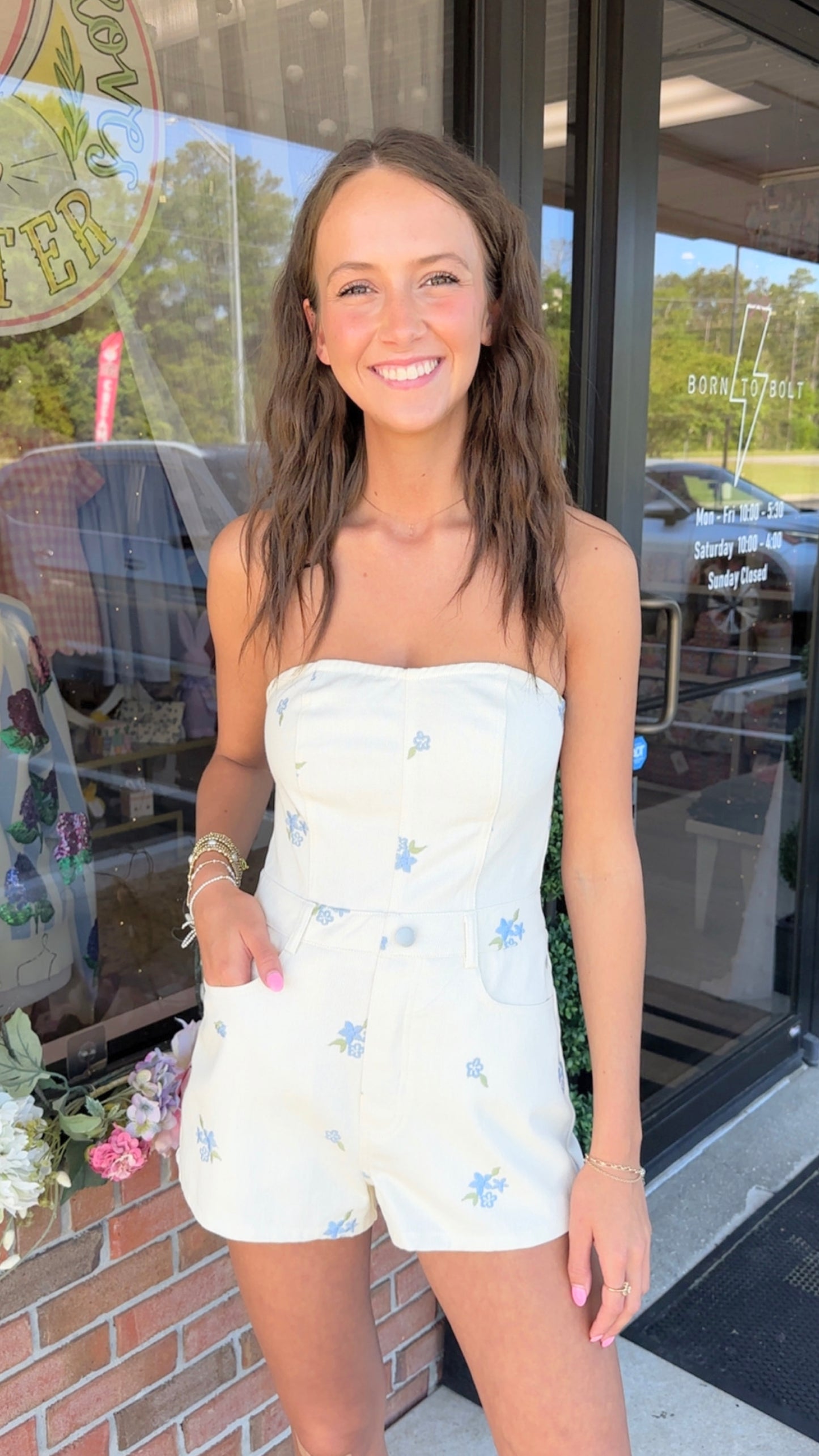 Embroidered Romper