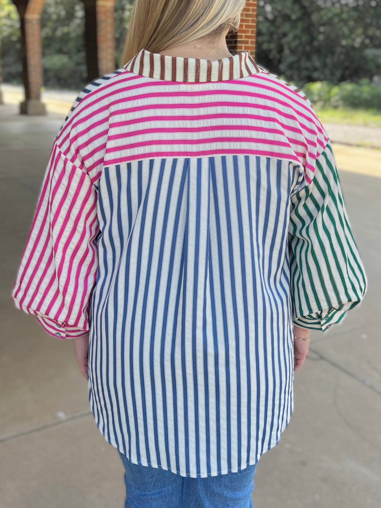 Fall Colorblock Stripe Top