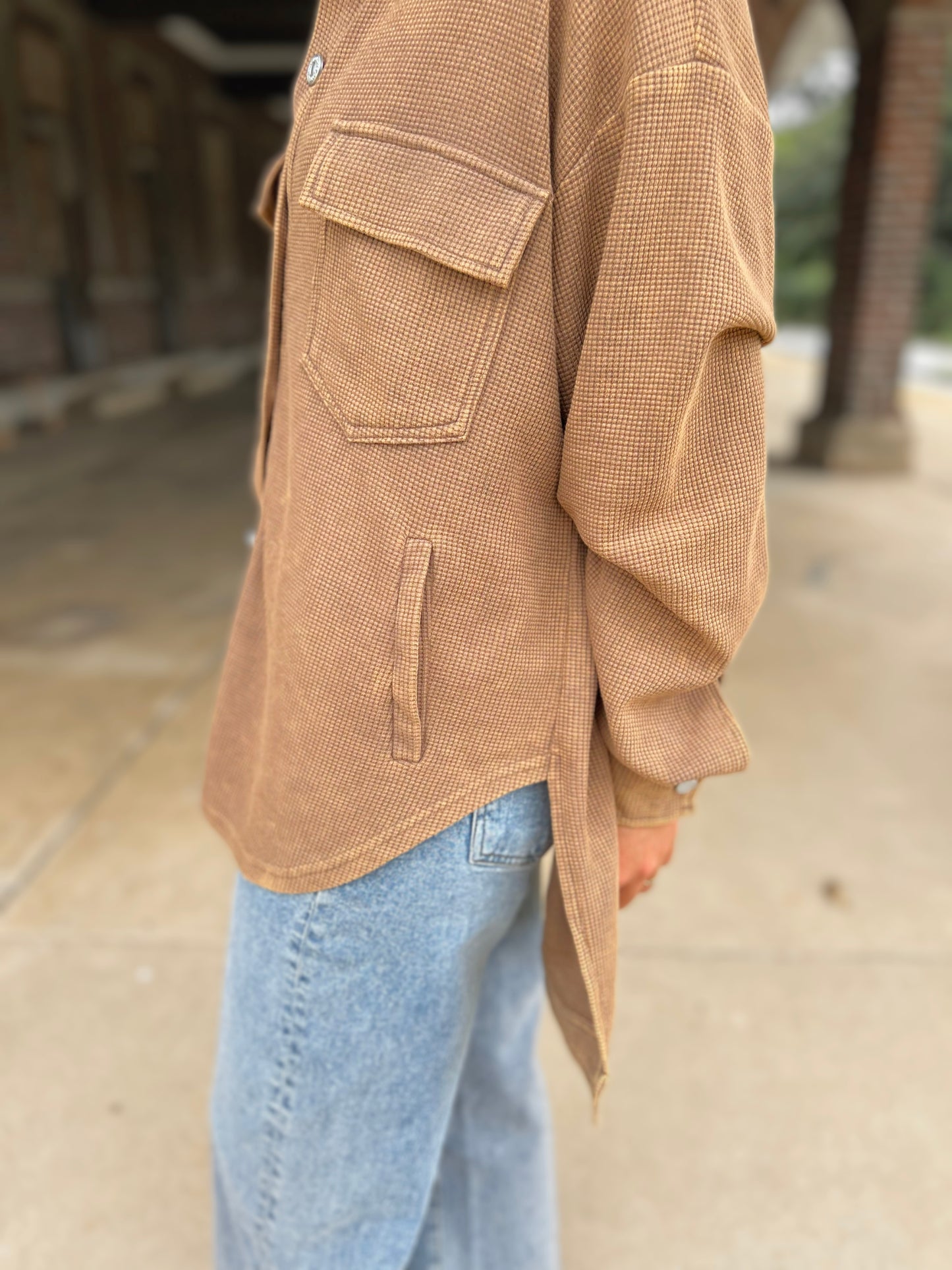 High Low Button Up Top