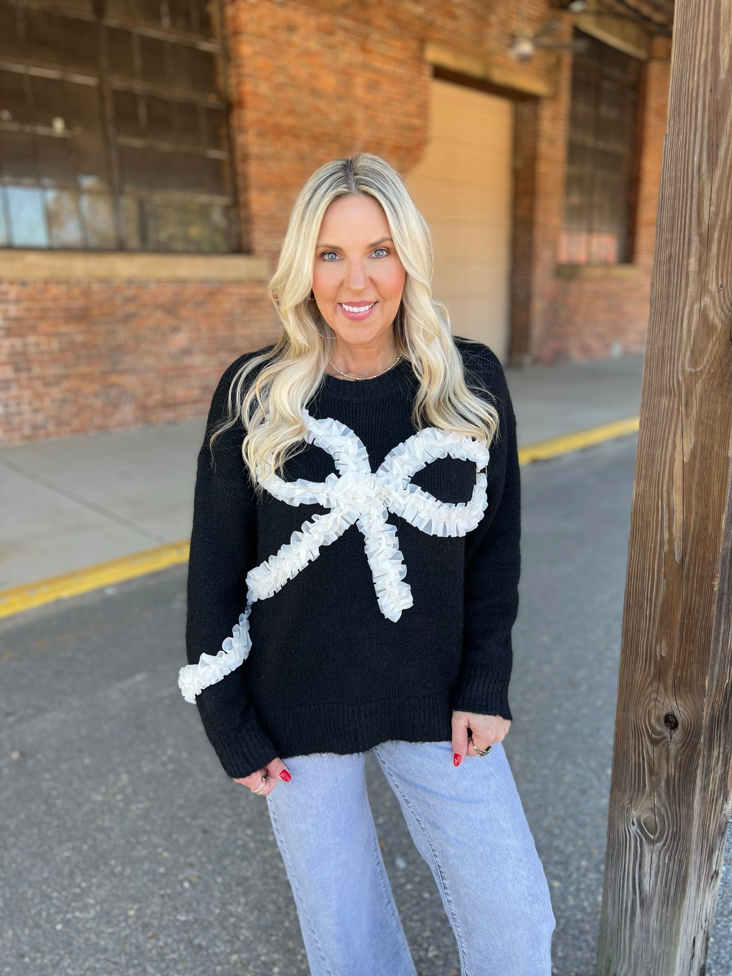 Ruffles & Pearls Sweater