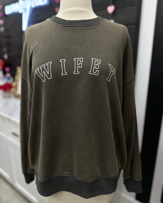 WIFEY Washed Sweatshirt