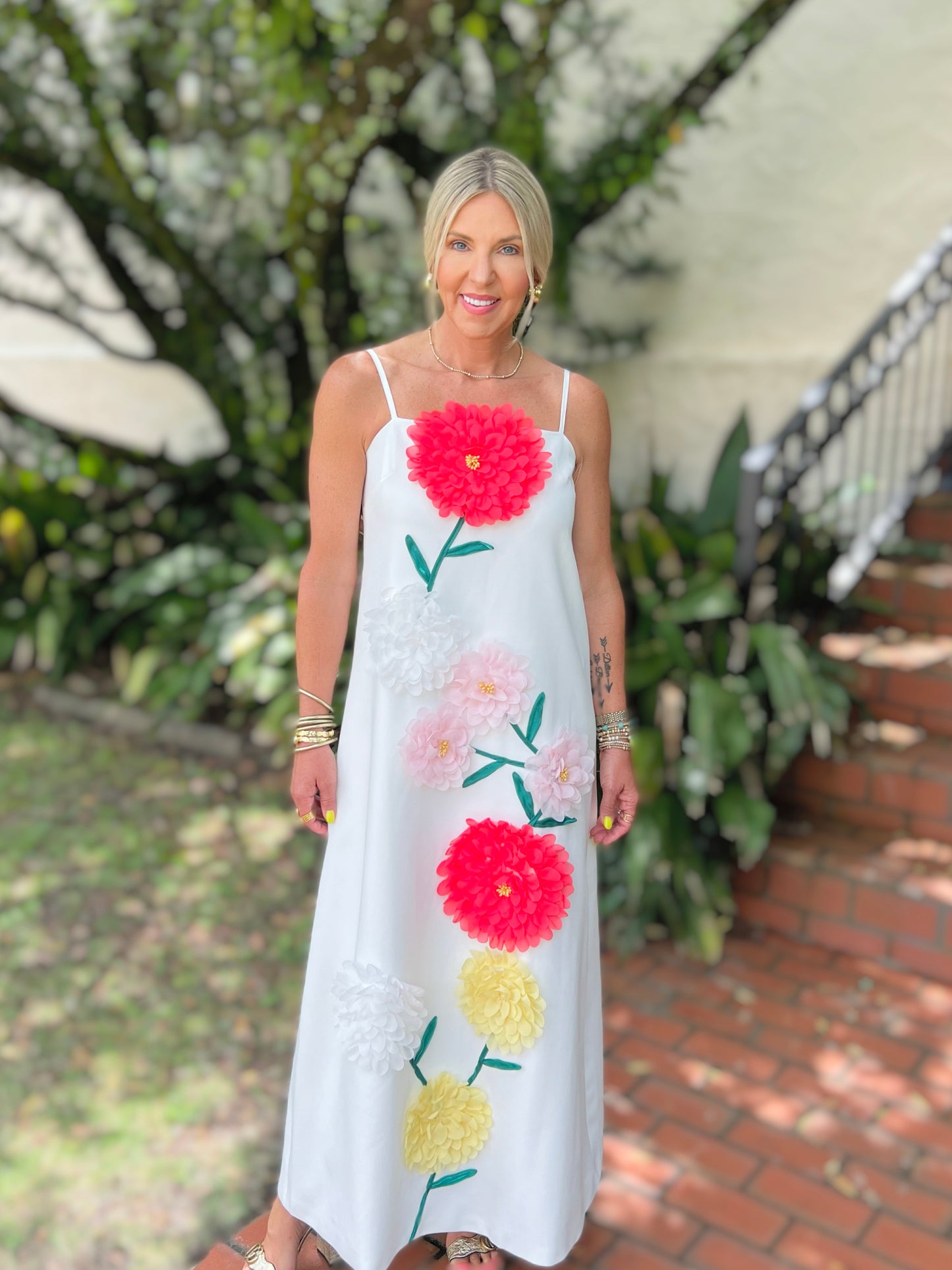 3D Garden Party Swing Dress