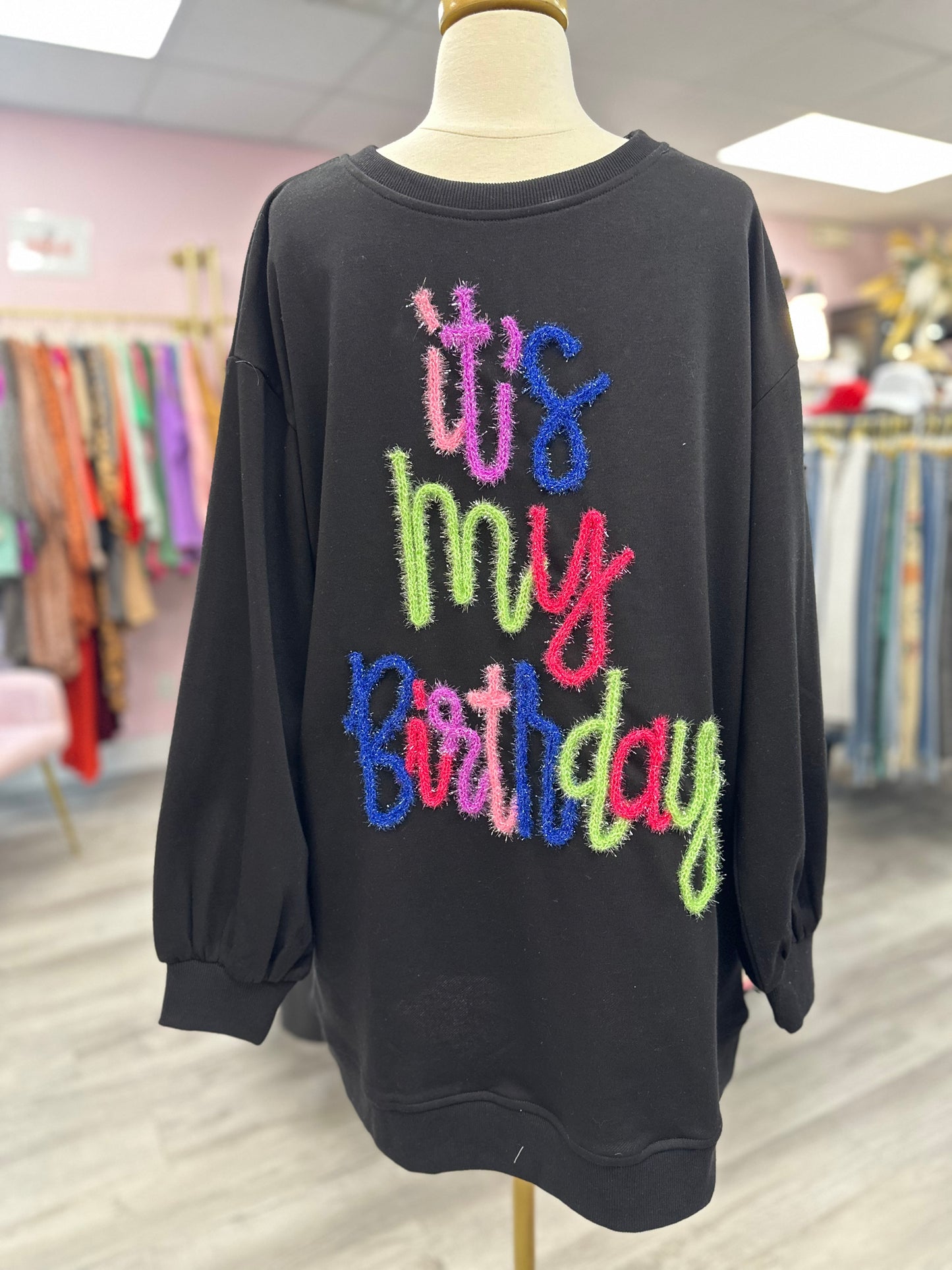 "It's My Birthday" Sweatshirt Dress