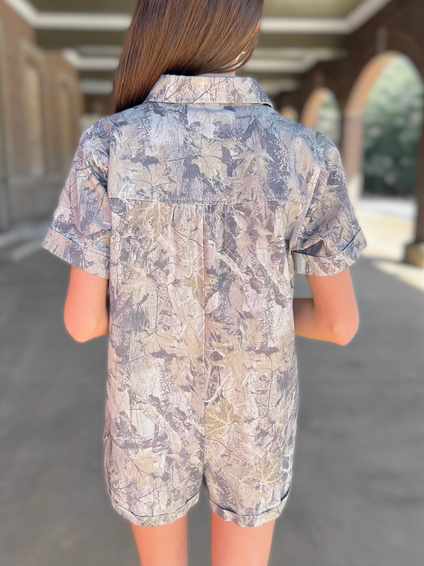 Camo Denim Romper