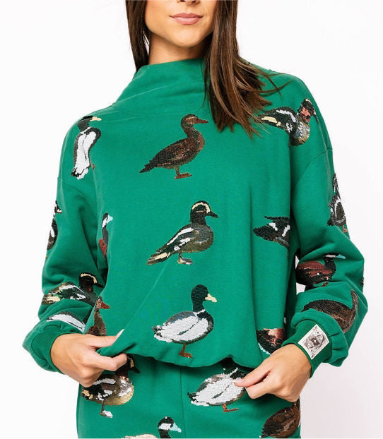 QOS Duck Mock Neck Sweatshirt
