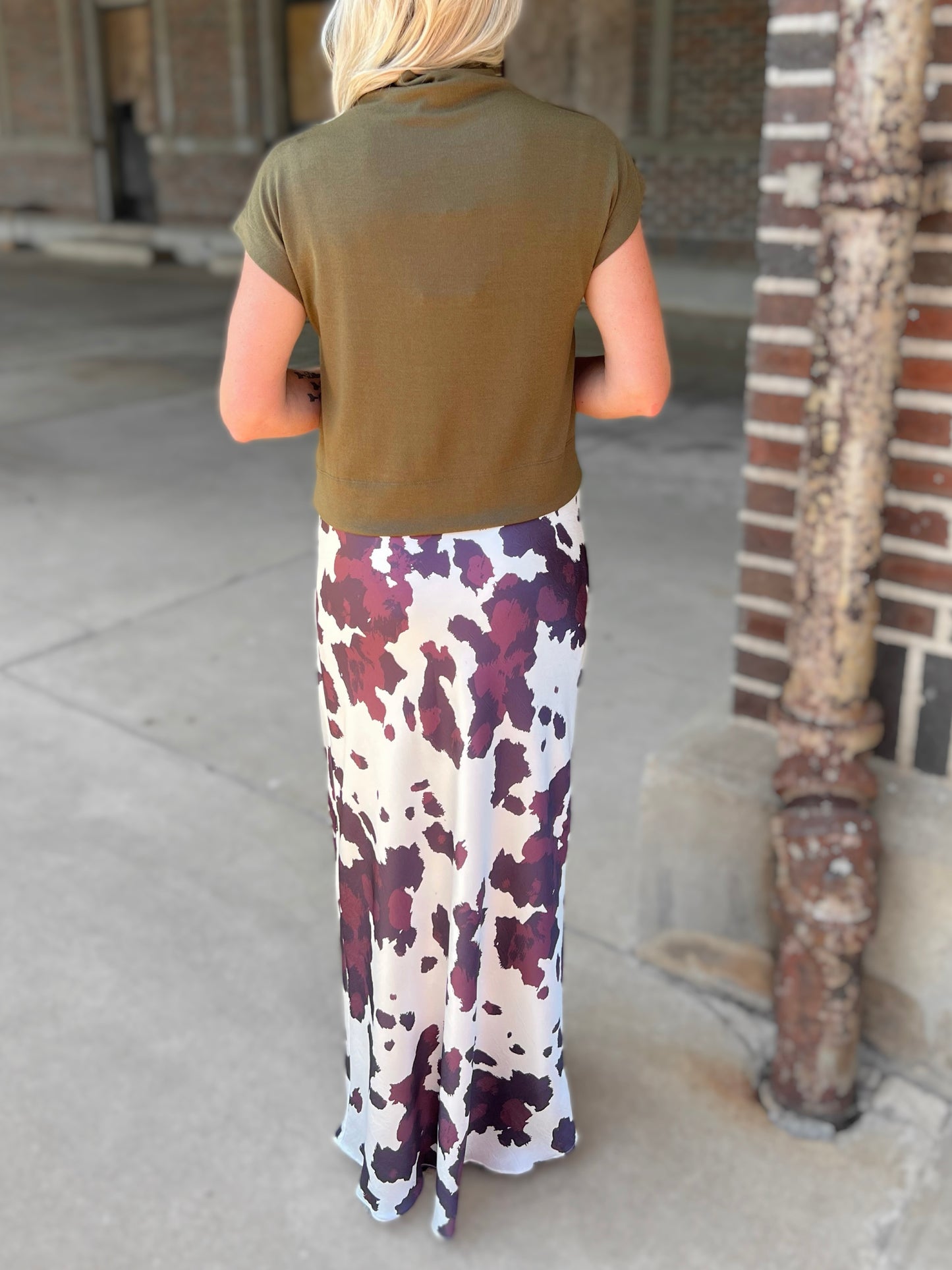 Cow Print Skirt