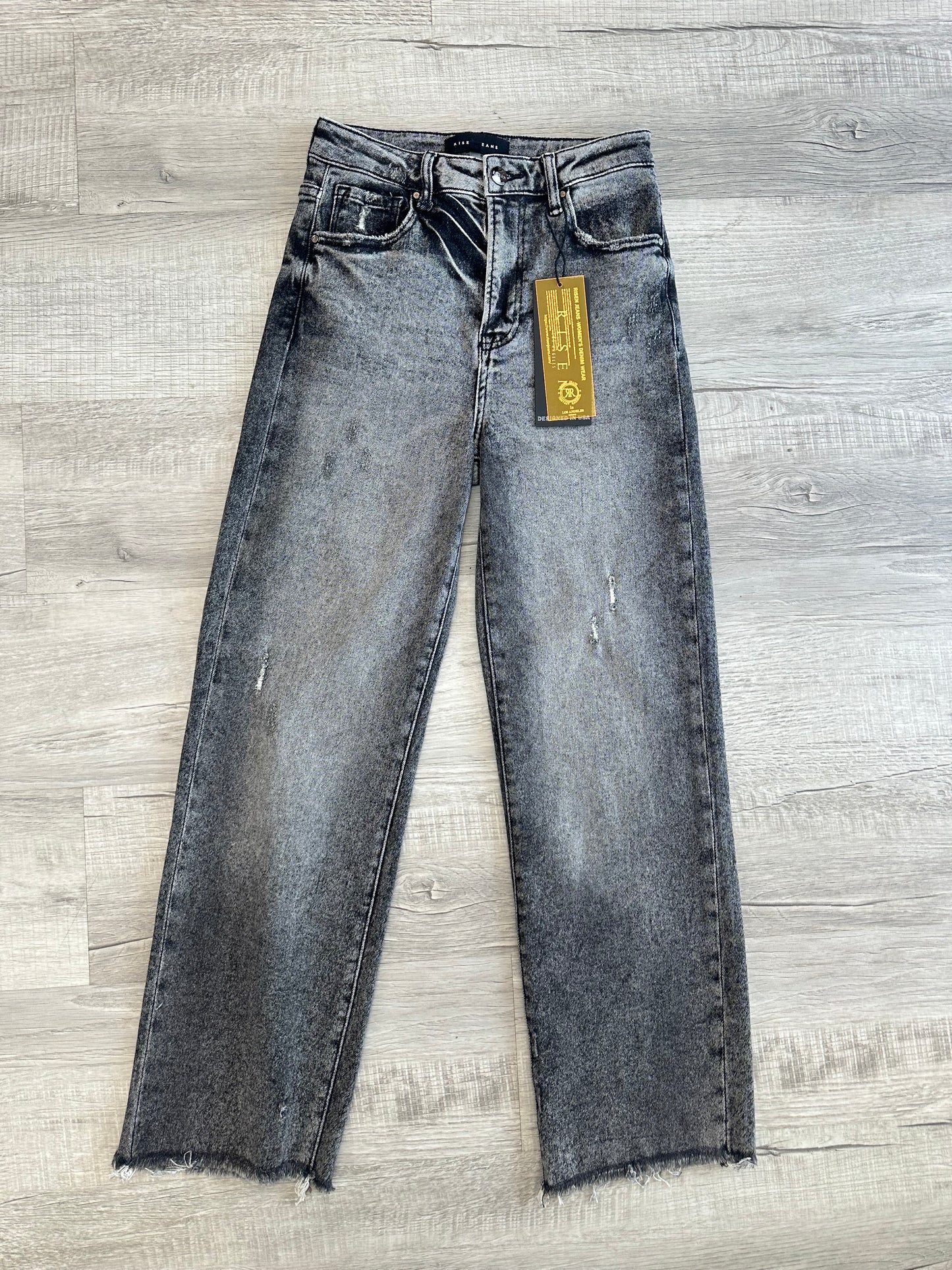 Risen High Rise Straight Jeans