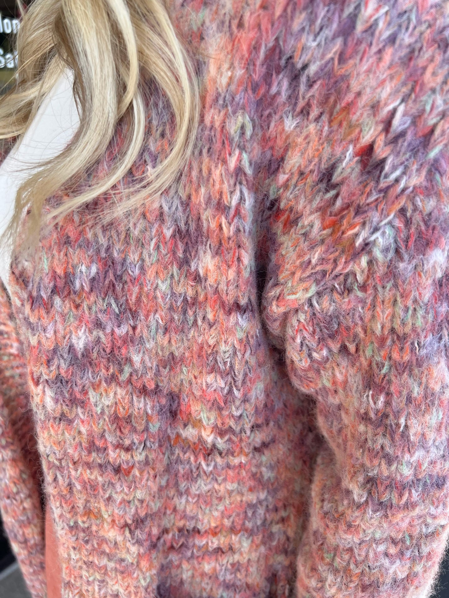 Multi-Color Knit Cardigan