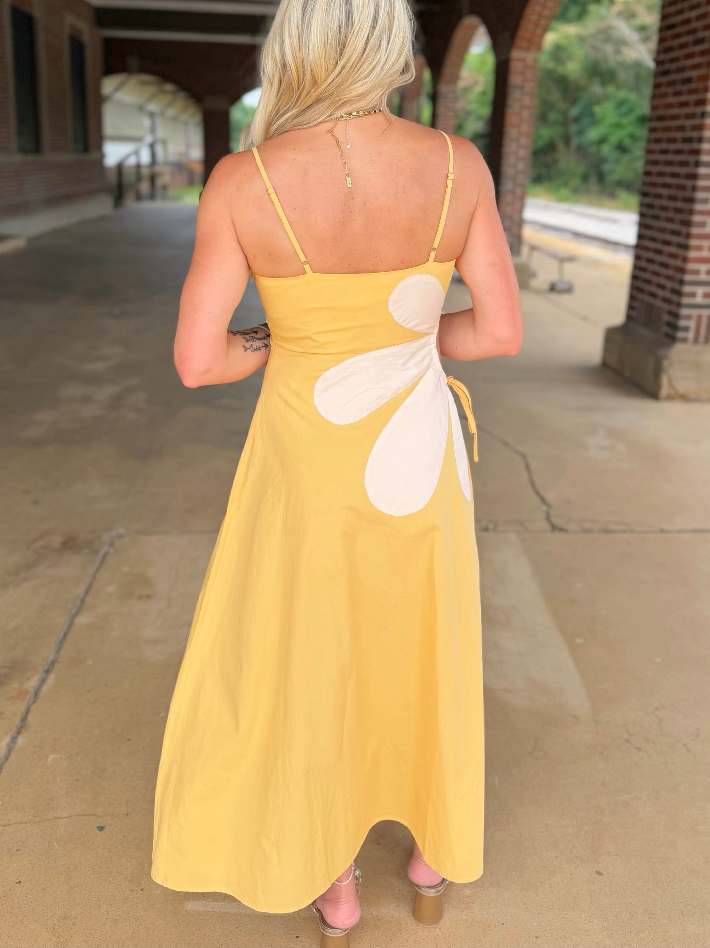 Flower Detail Midi Dress
