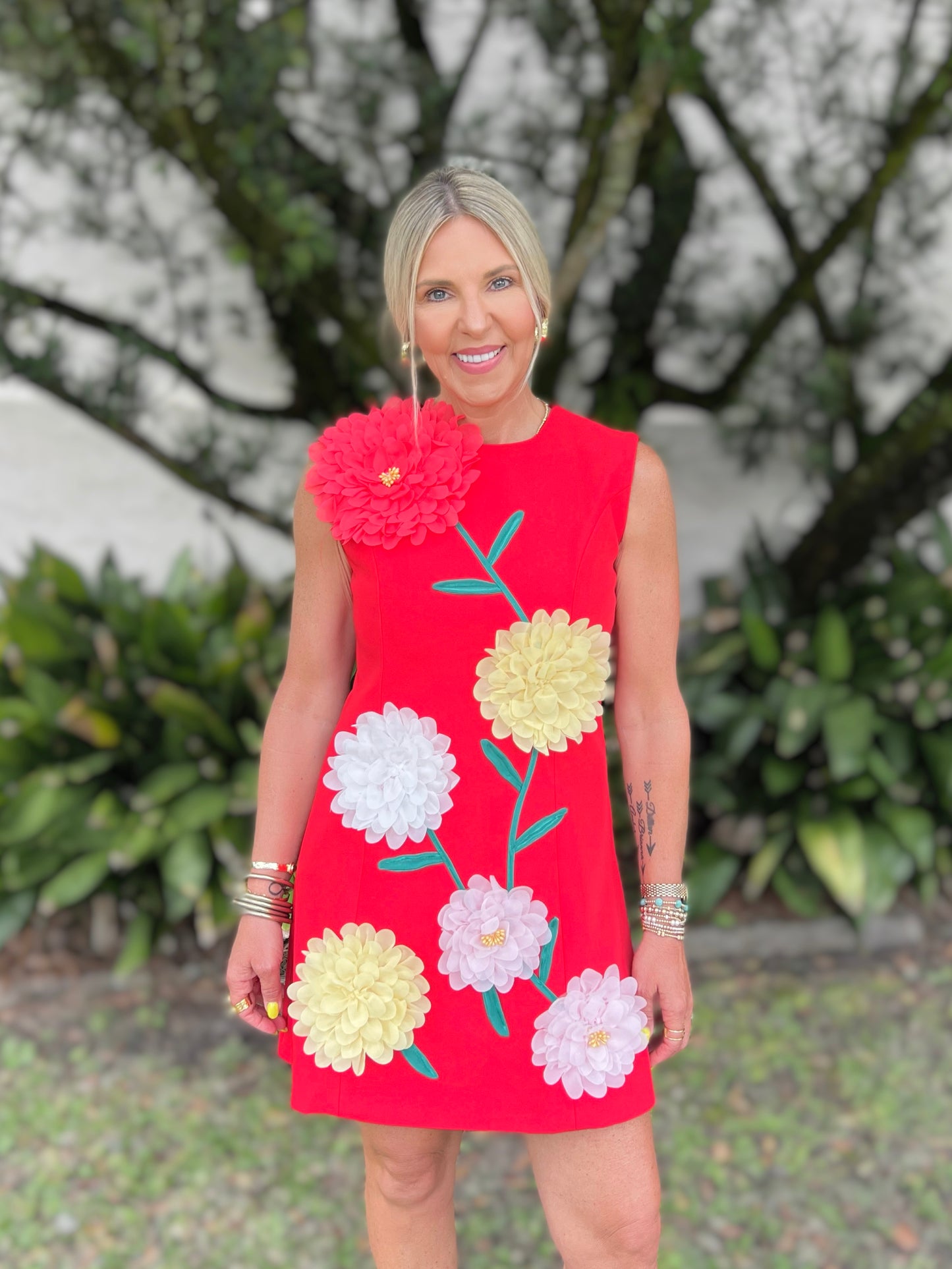 3D Garden Party Mini Dress
