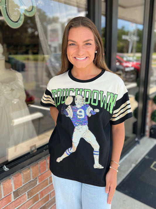 QOS Touchdown Football Player Tee
