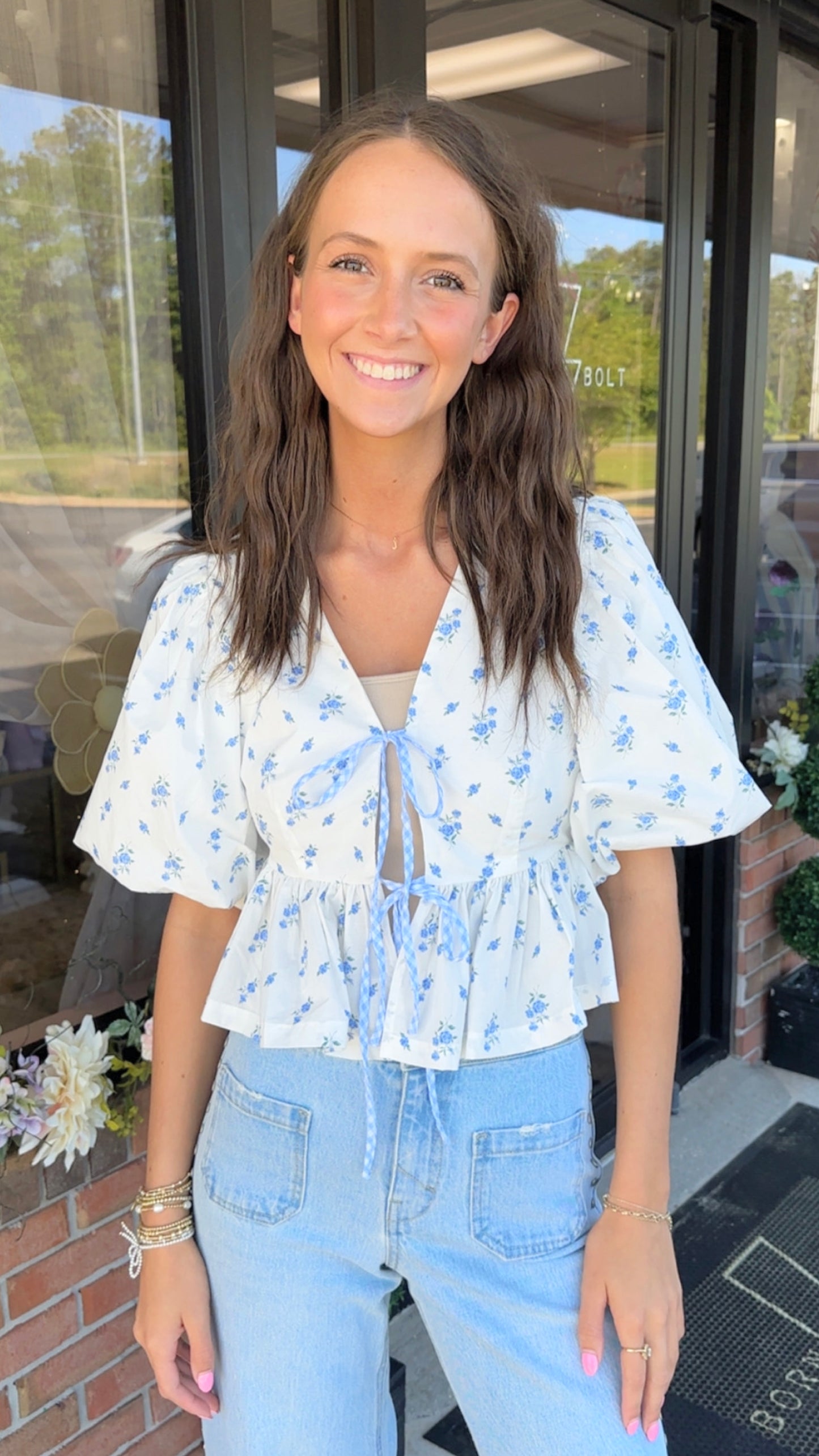 Floral Bow Top