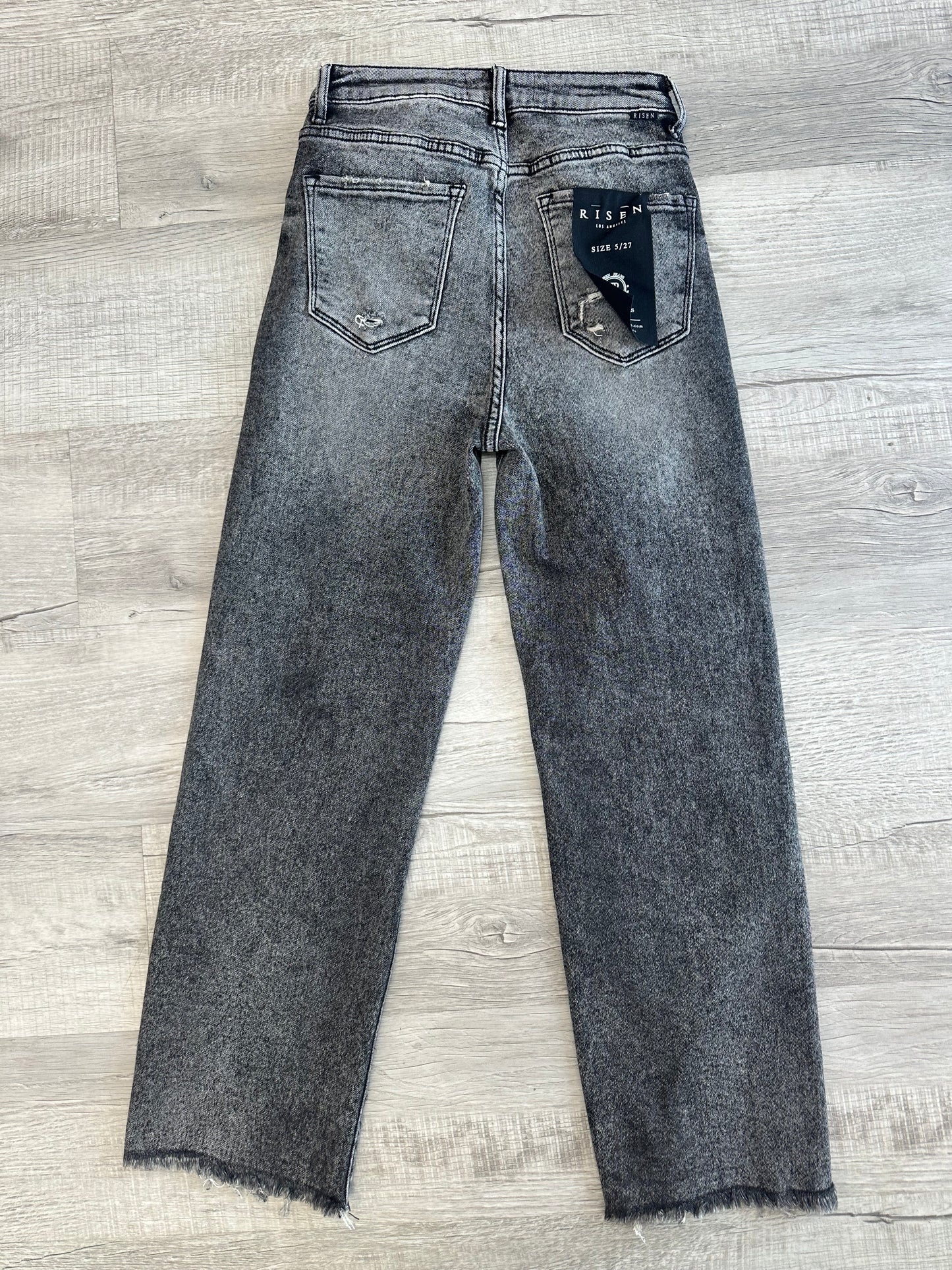 Risen High Rise Straight Jeans