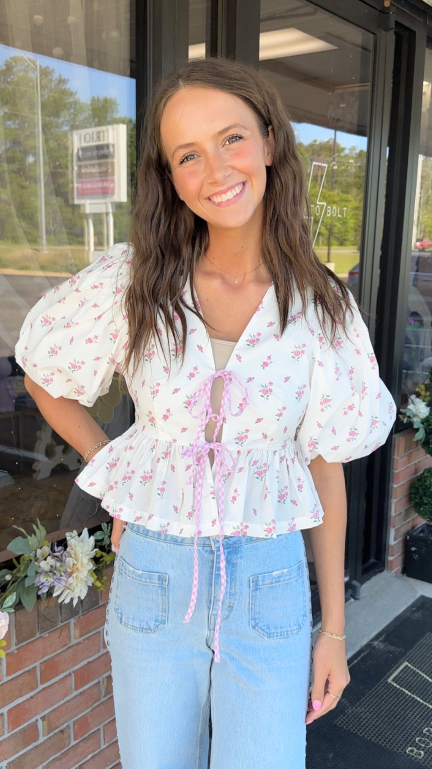 Floral Bow Top