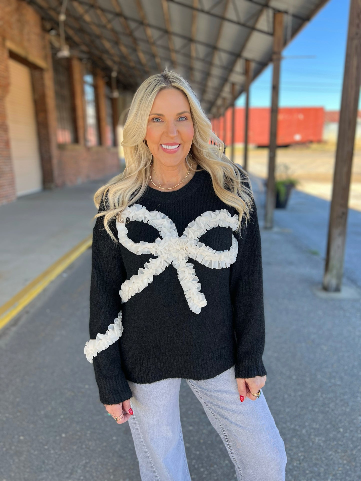 Ruffles & Pearls Sweater