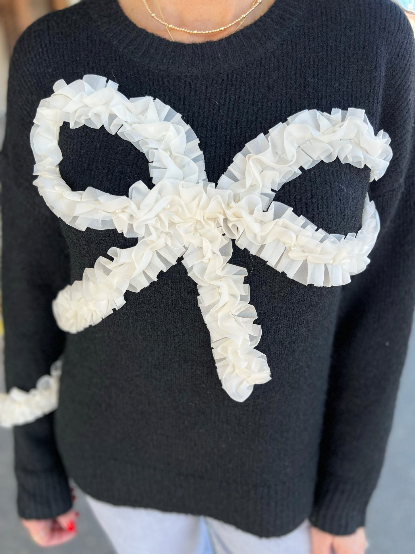 Ruffles & Pearls Sweater