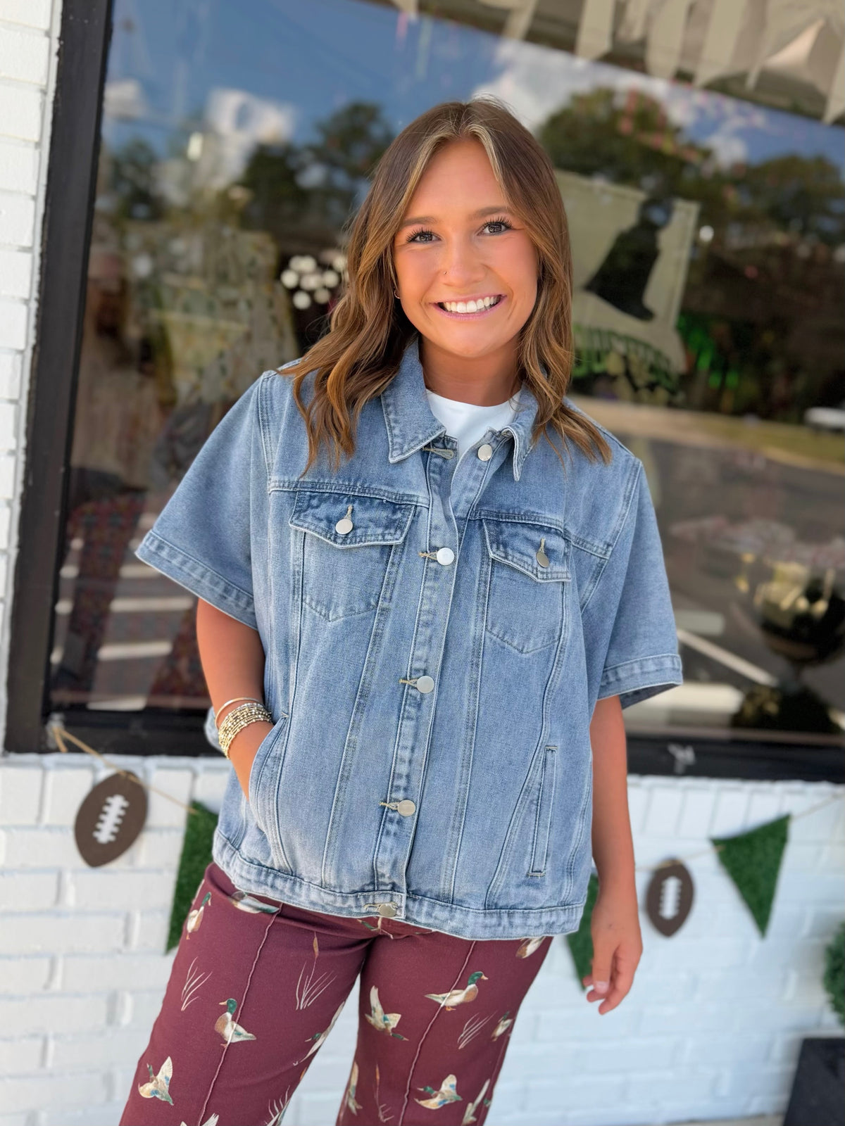 Denim Cape Jacket