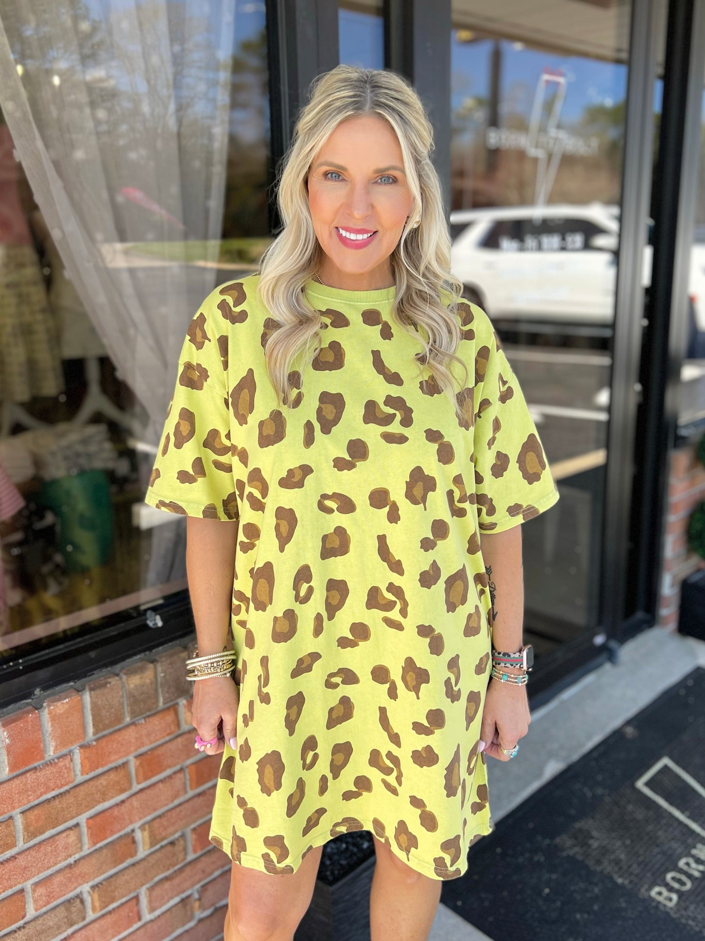 Animal Print T Shirt Dress