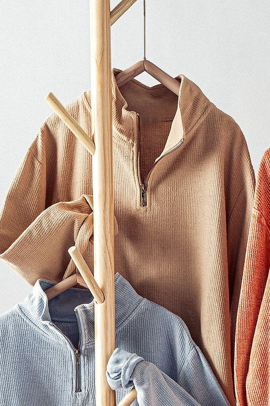 Vintage Washed Ribbed Sweatshirt