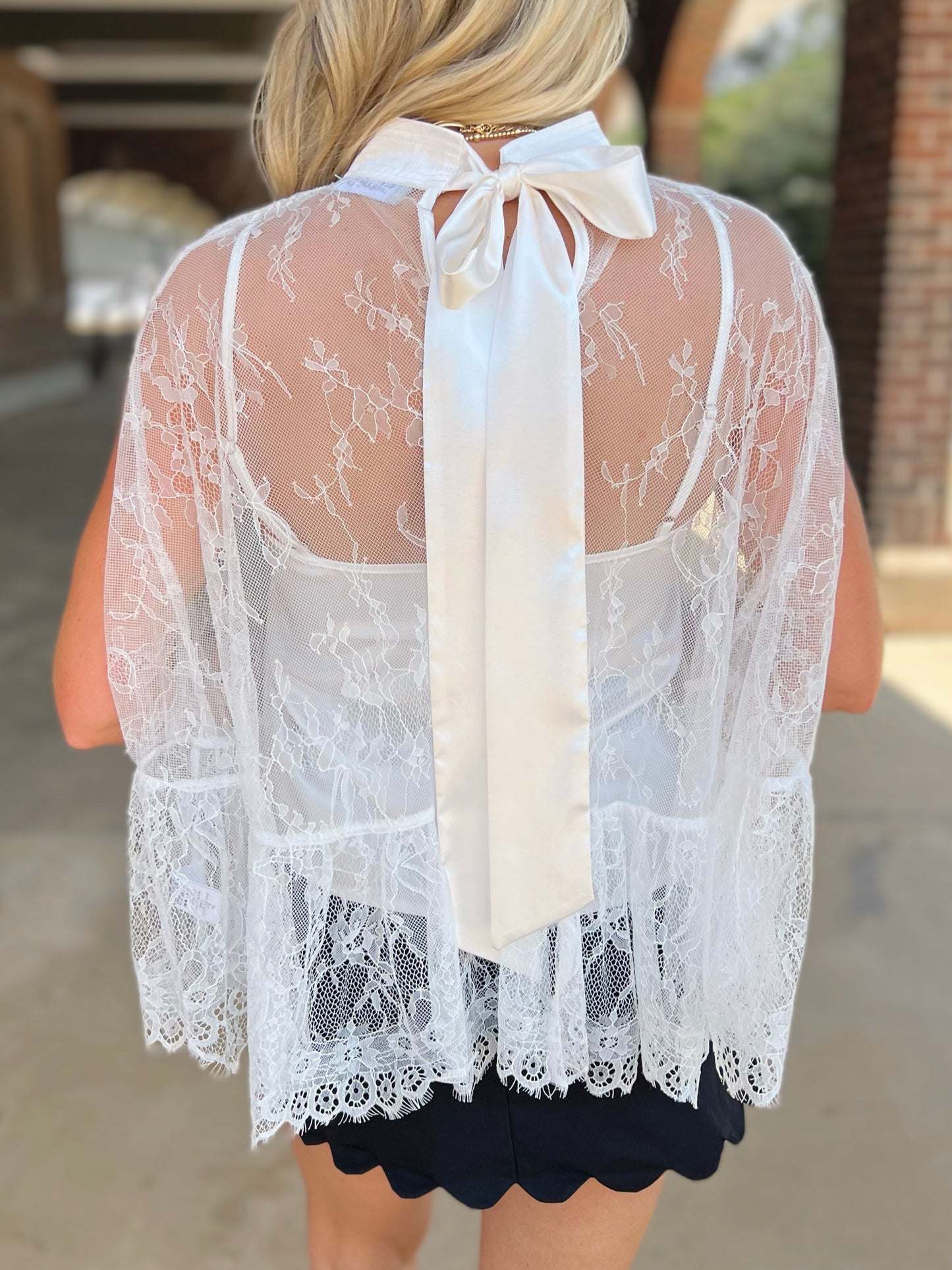 Lace Mock Neck Cami Top