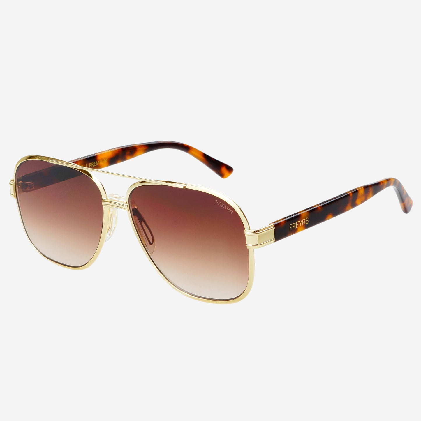 Carter Aviator Sunglasses: Brown
