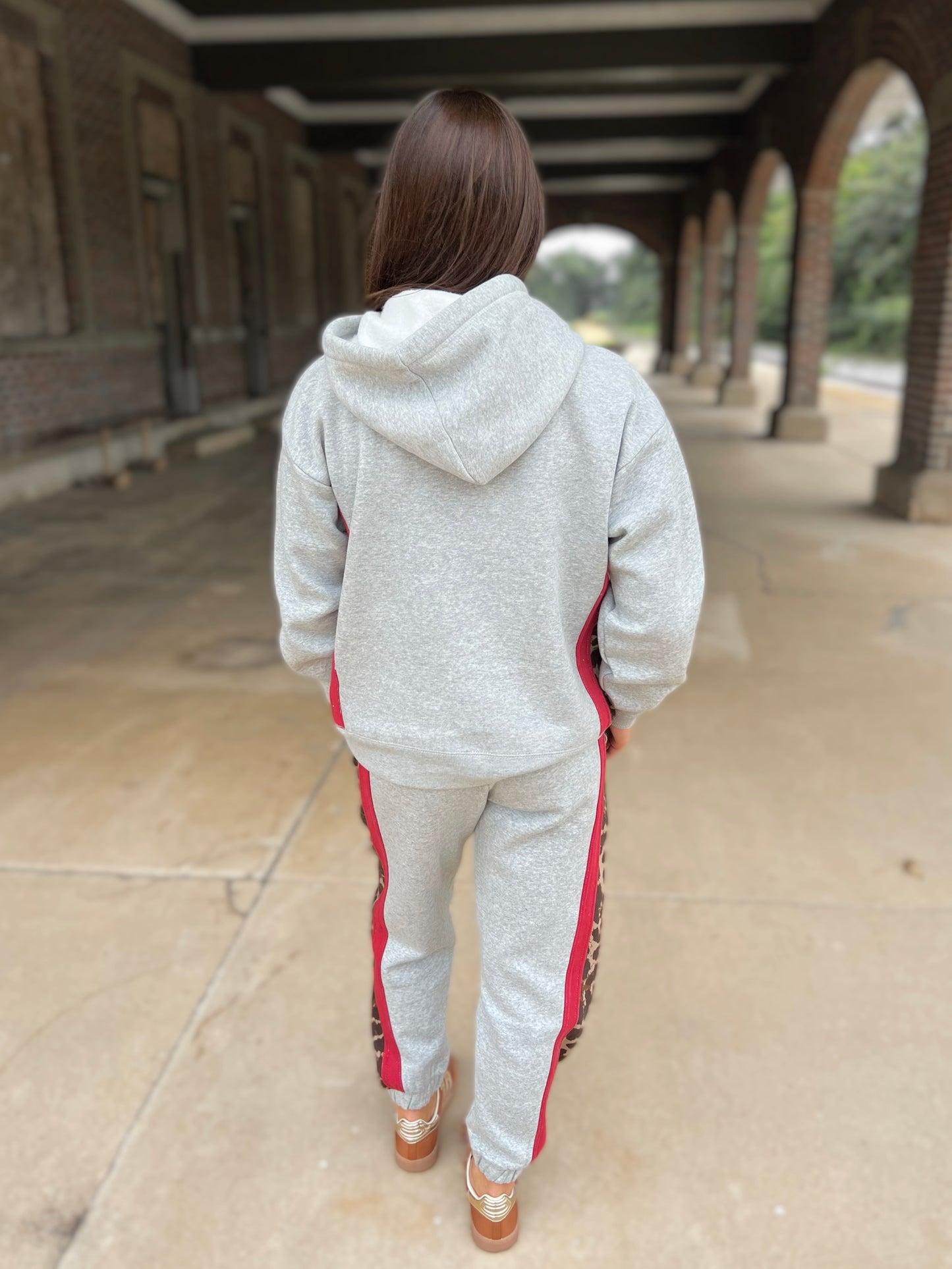 VH Leopard Print & Red Taping Jogger