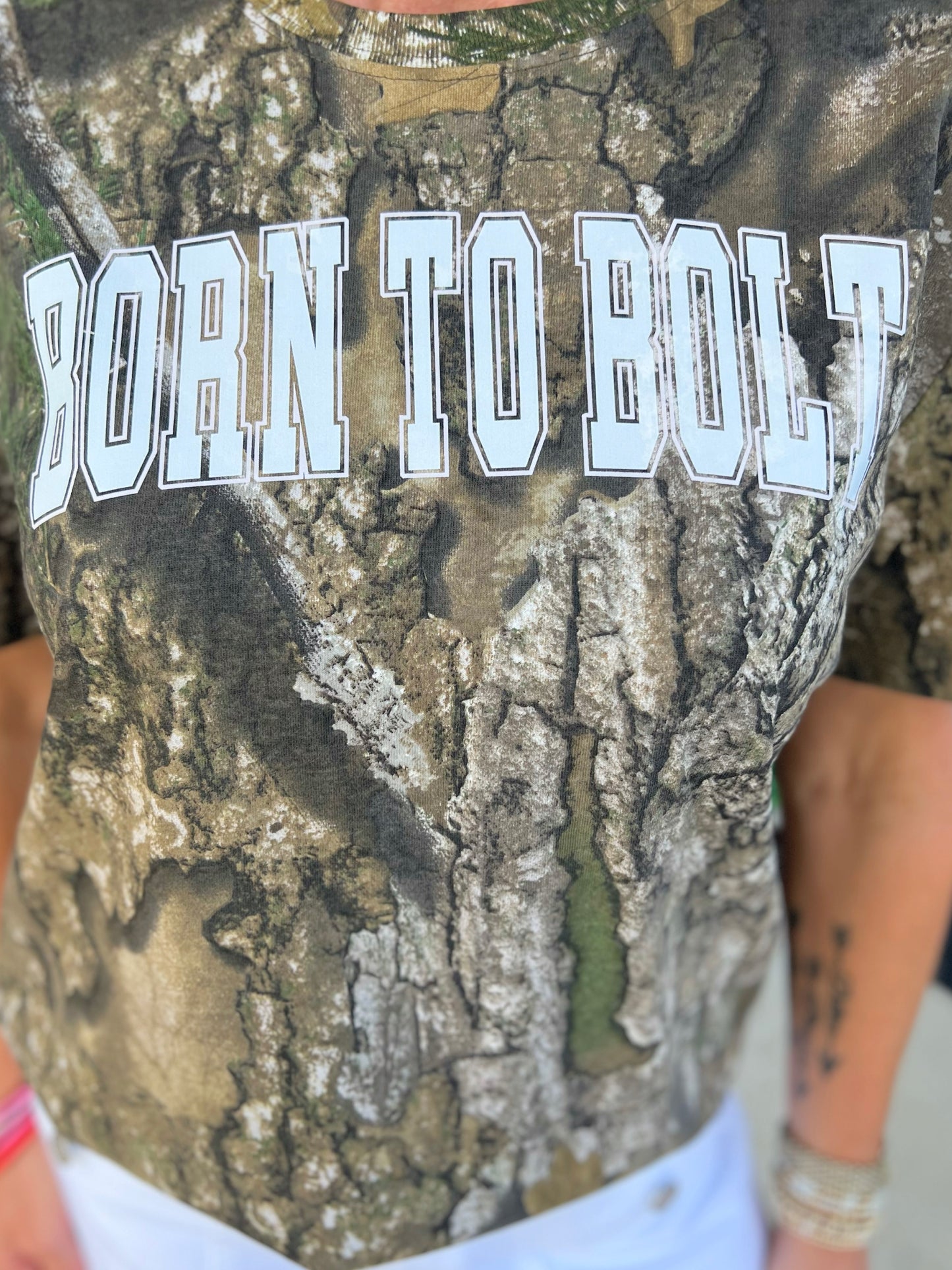 Born to Bolt Realtree Camo Tee