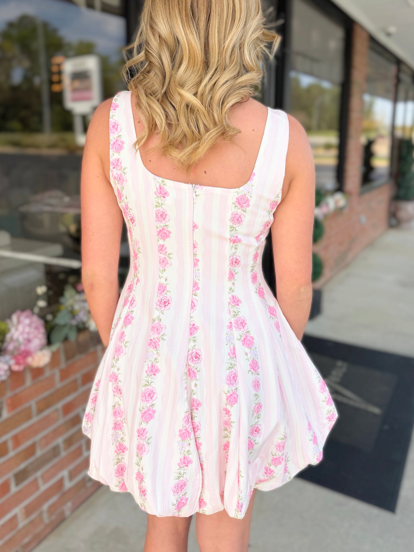 Fancy Floral Mini Dress