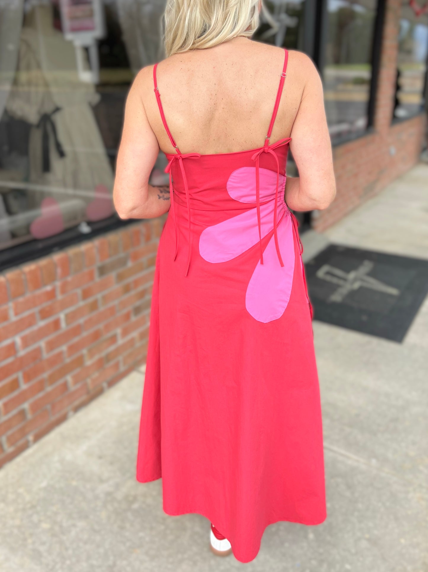 Flower Detail Midi Dress