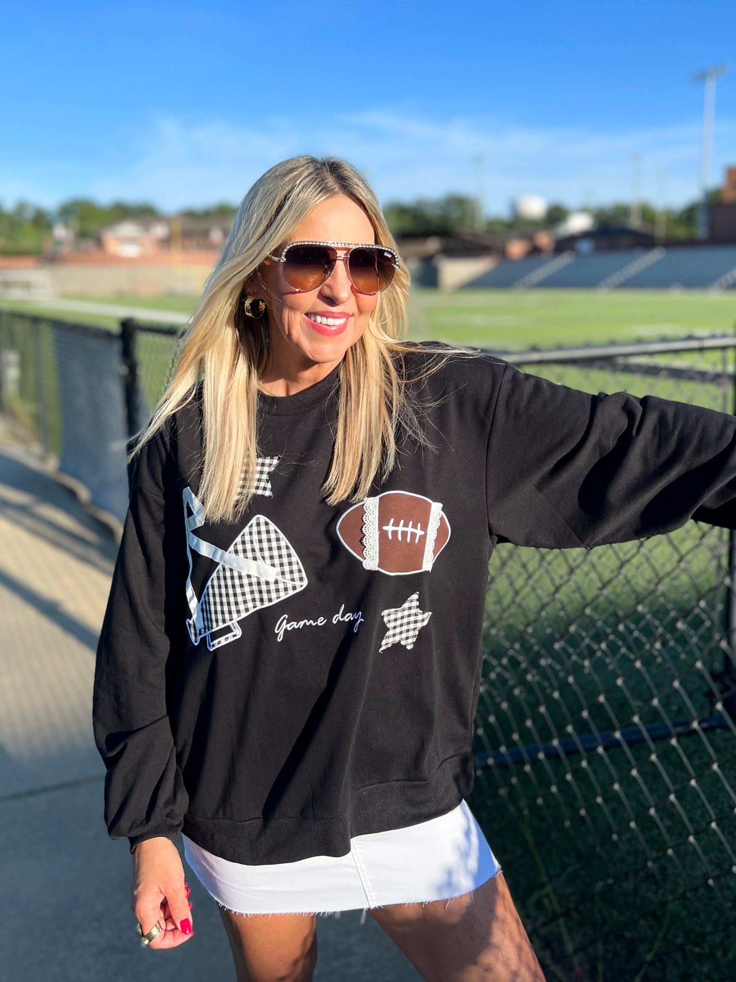 Game Day Patchwork Crewneck