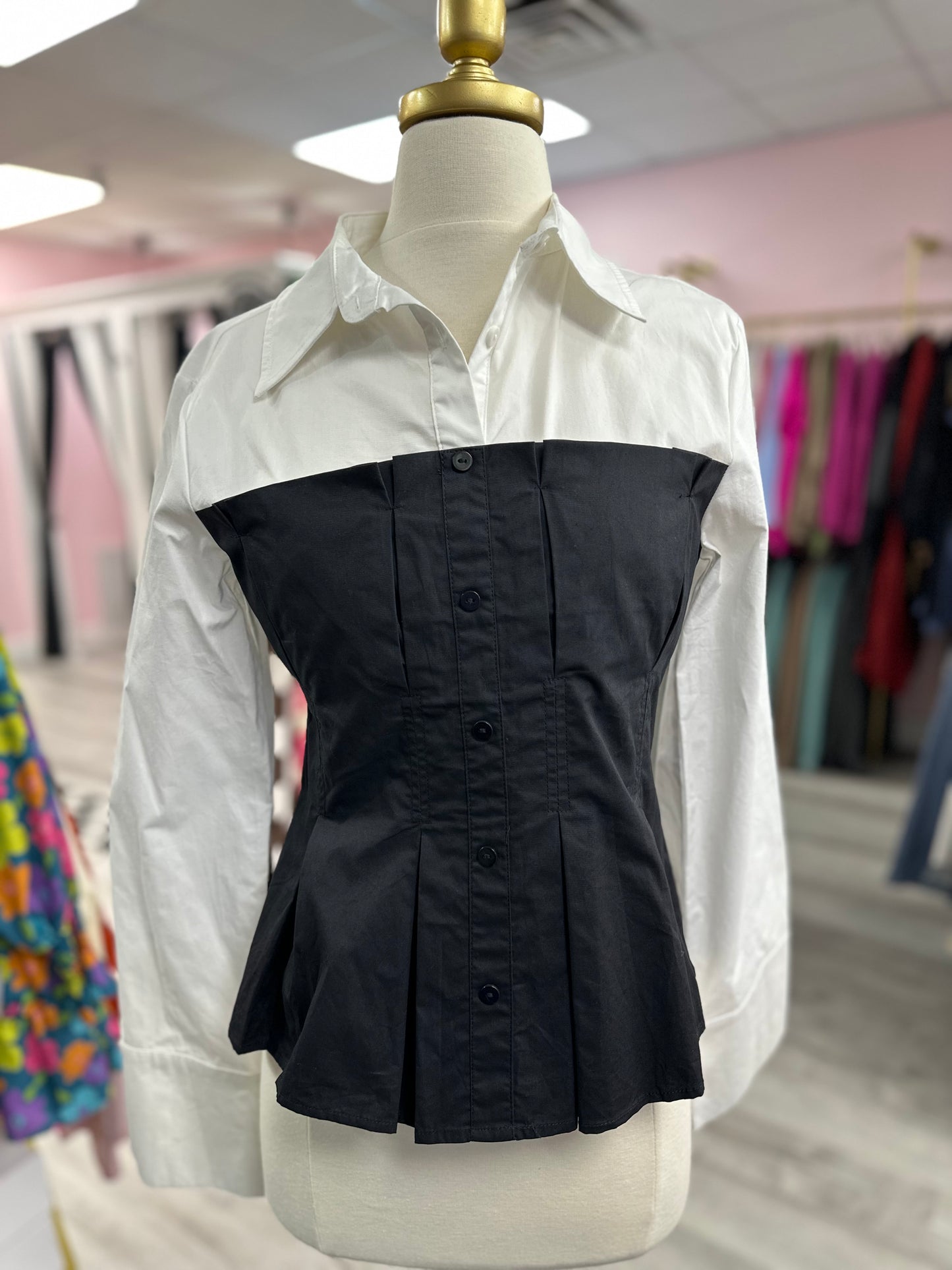 Button Up Corset Top