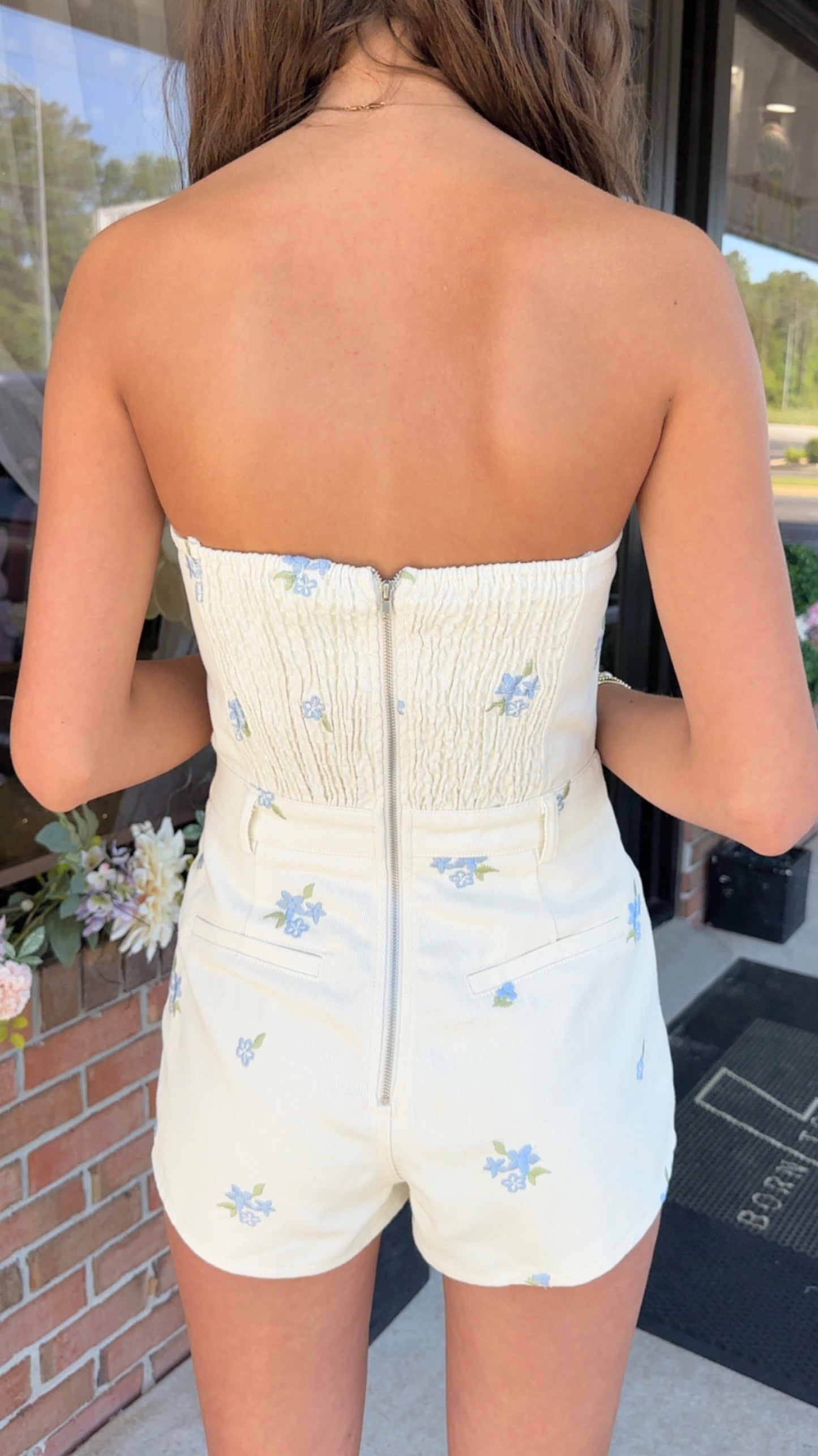 Embroidered Romper