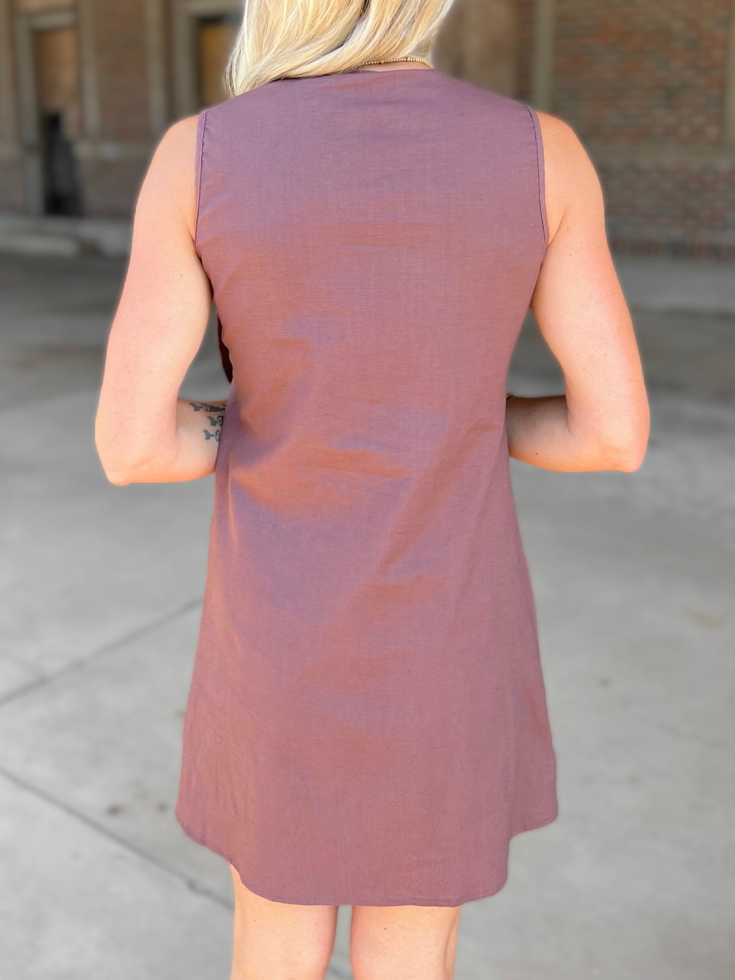 Sleeveless Pleated Dress