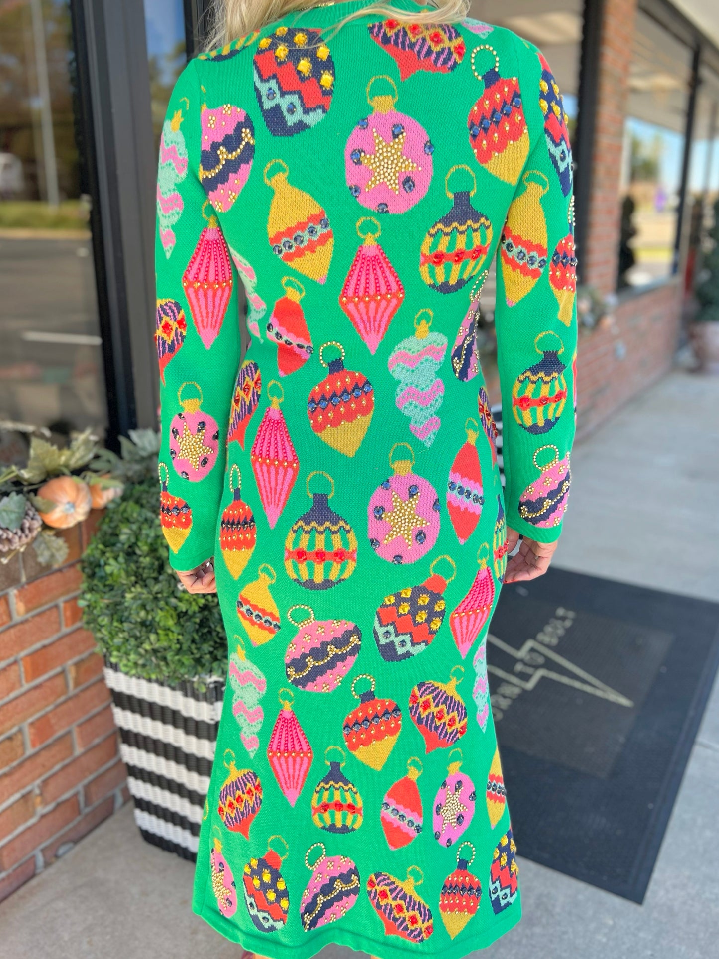 QOS Multi Ornament Maxi Dress