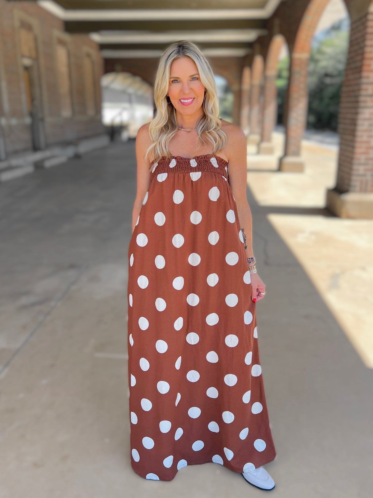 Sandy Polka Dot Maxi Dress