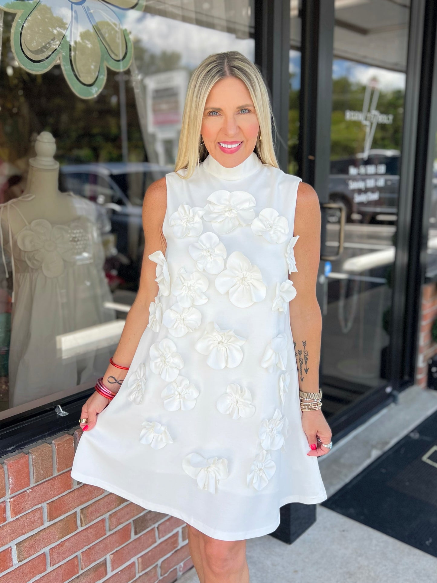 3D Flower Mini Dress