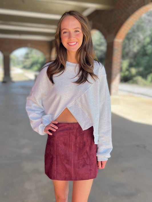 Suede Mini Skirt
