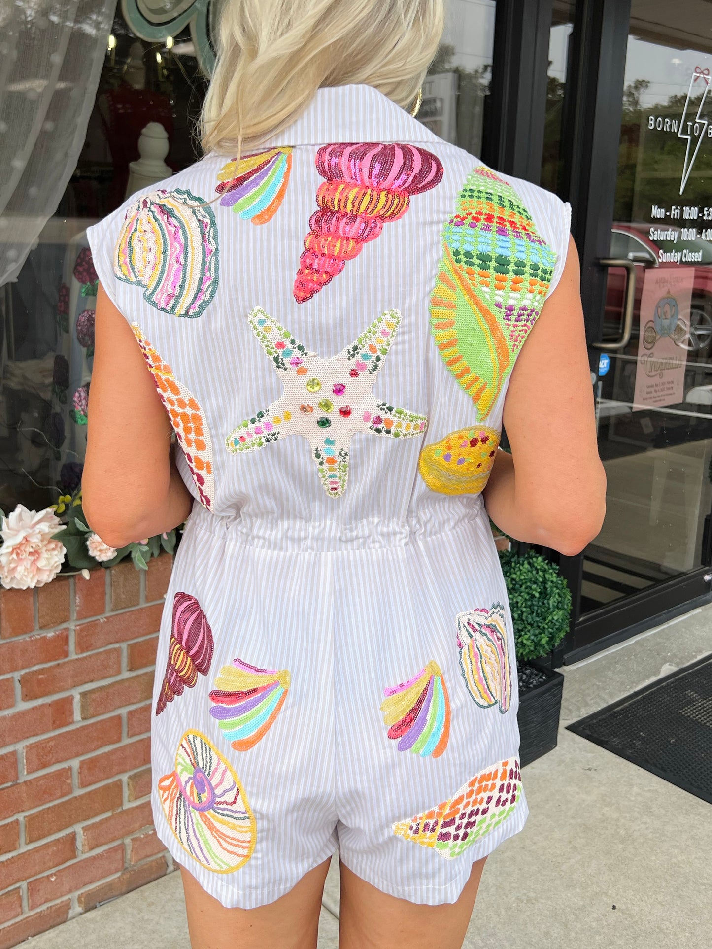 QOS Stripe Multi Shell Romper