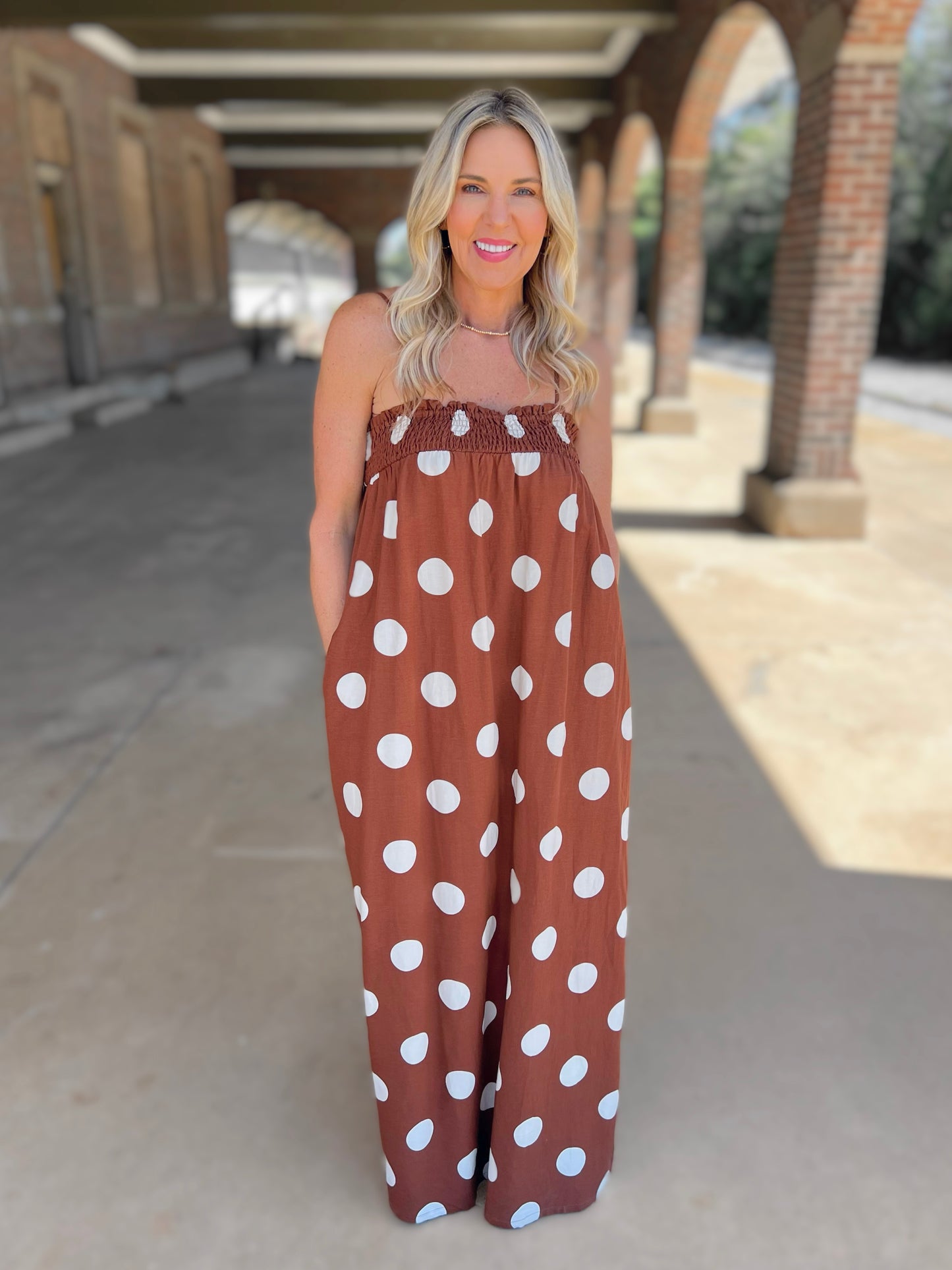Sandy Polka Dot Maxi Dress
