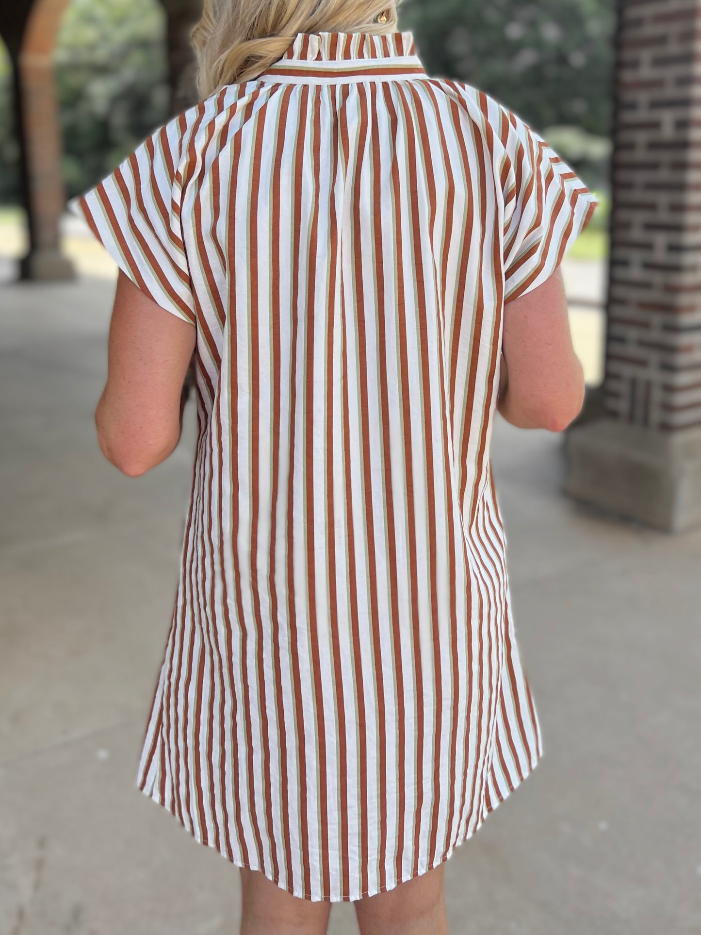 Striped Button Up Dress