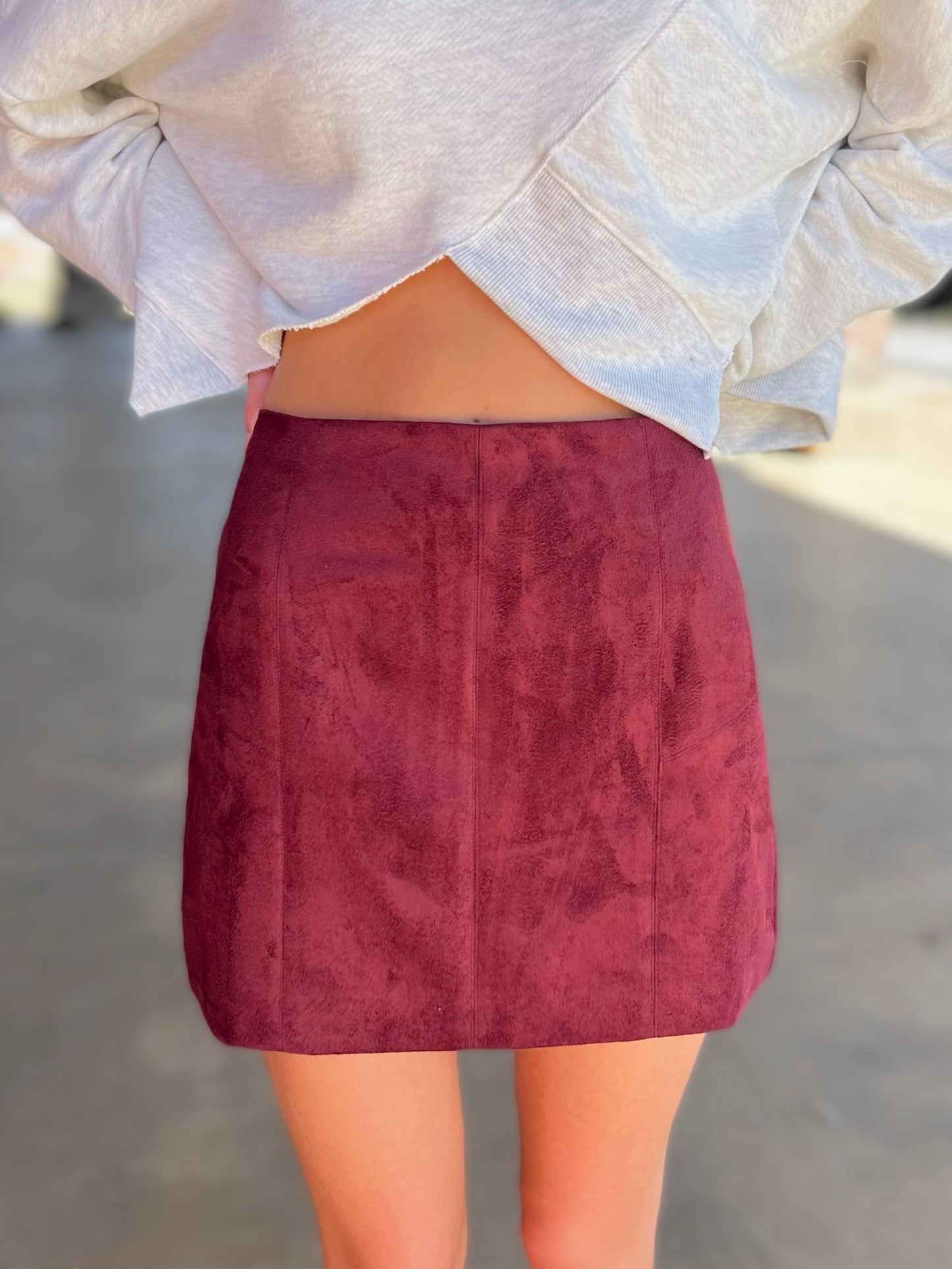 Suede Mini Skirt
