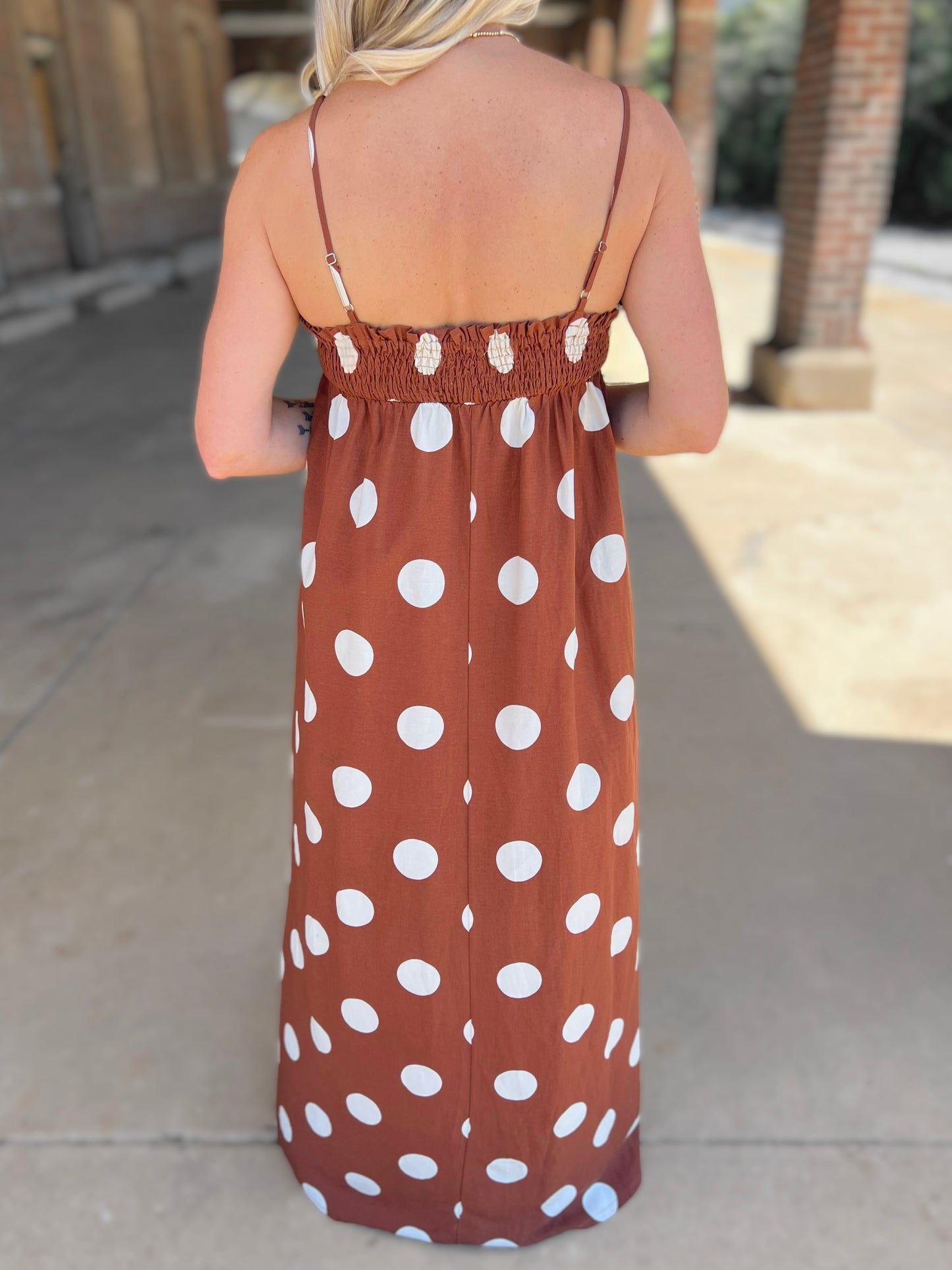 Sandy Polka Dot Maxi Dress
