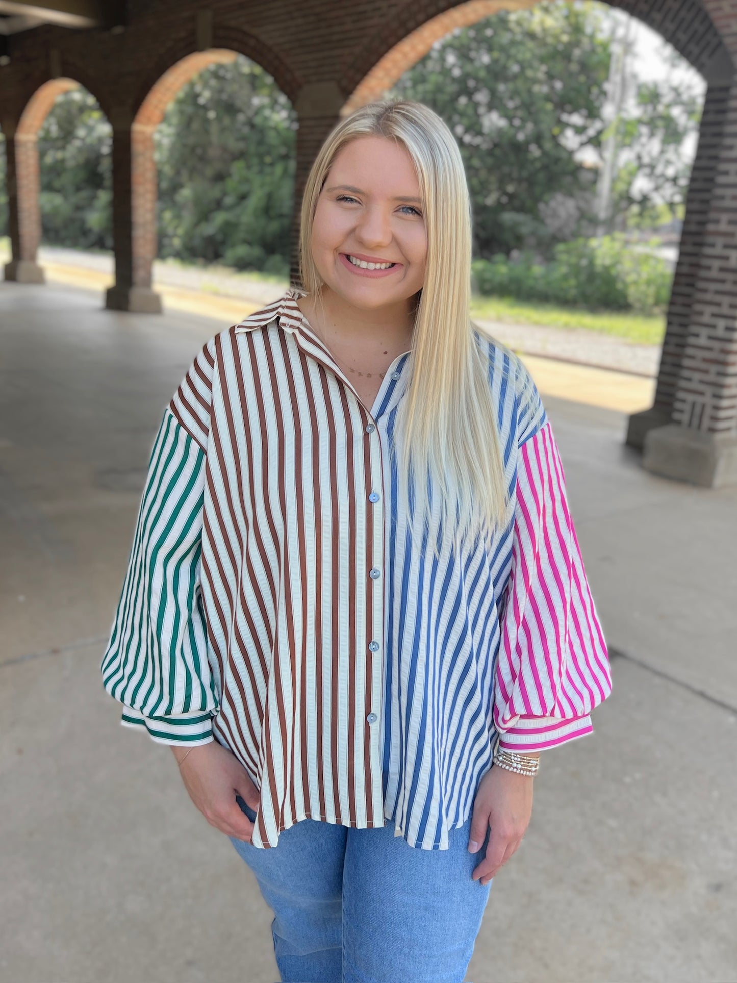 Fall Colorblock Stripe Top