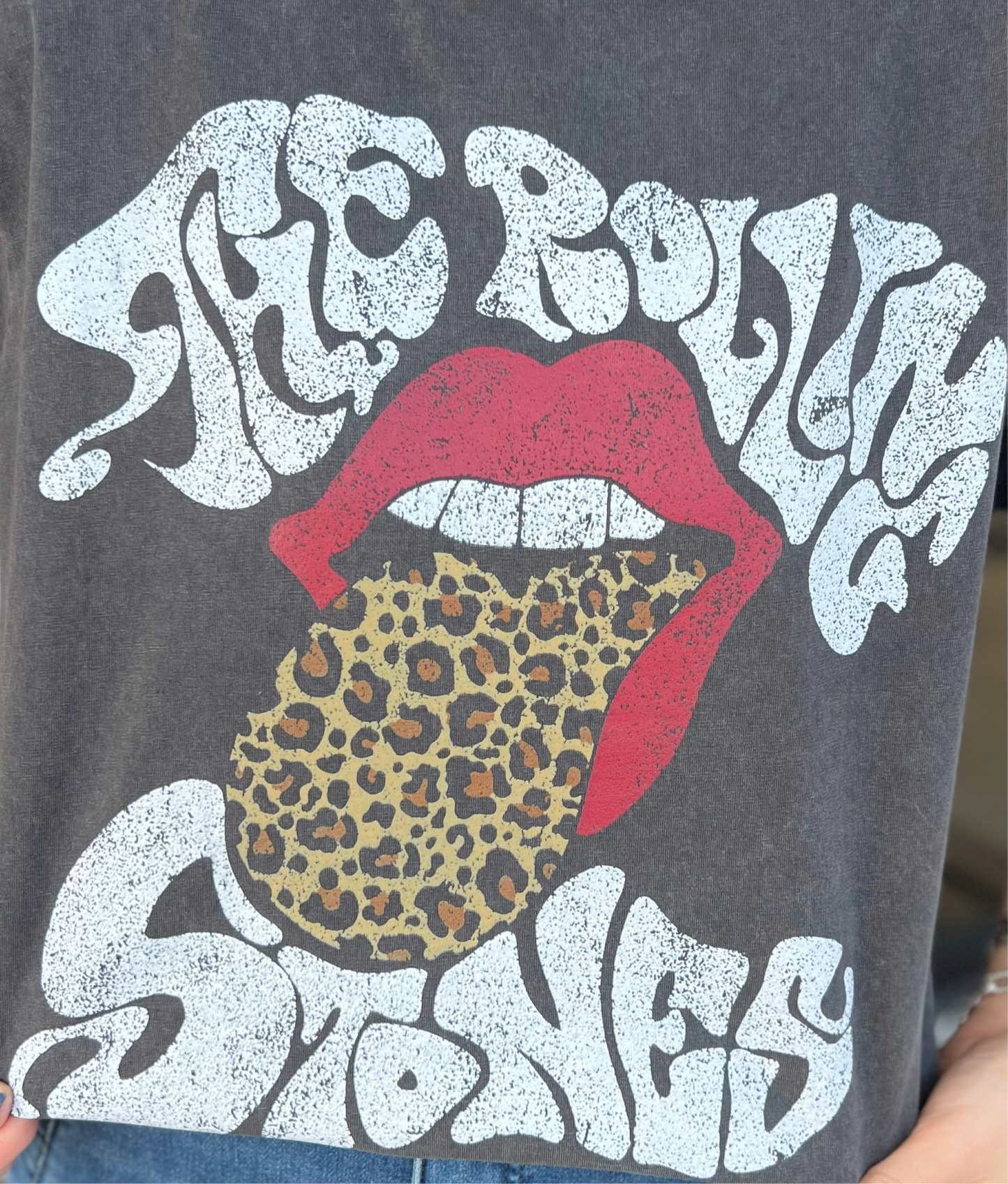 Rolling Stones Leopard Tee