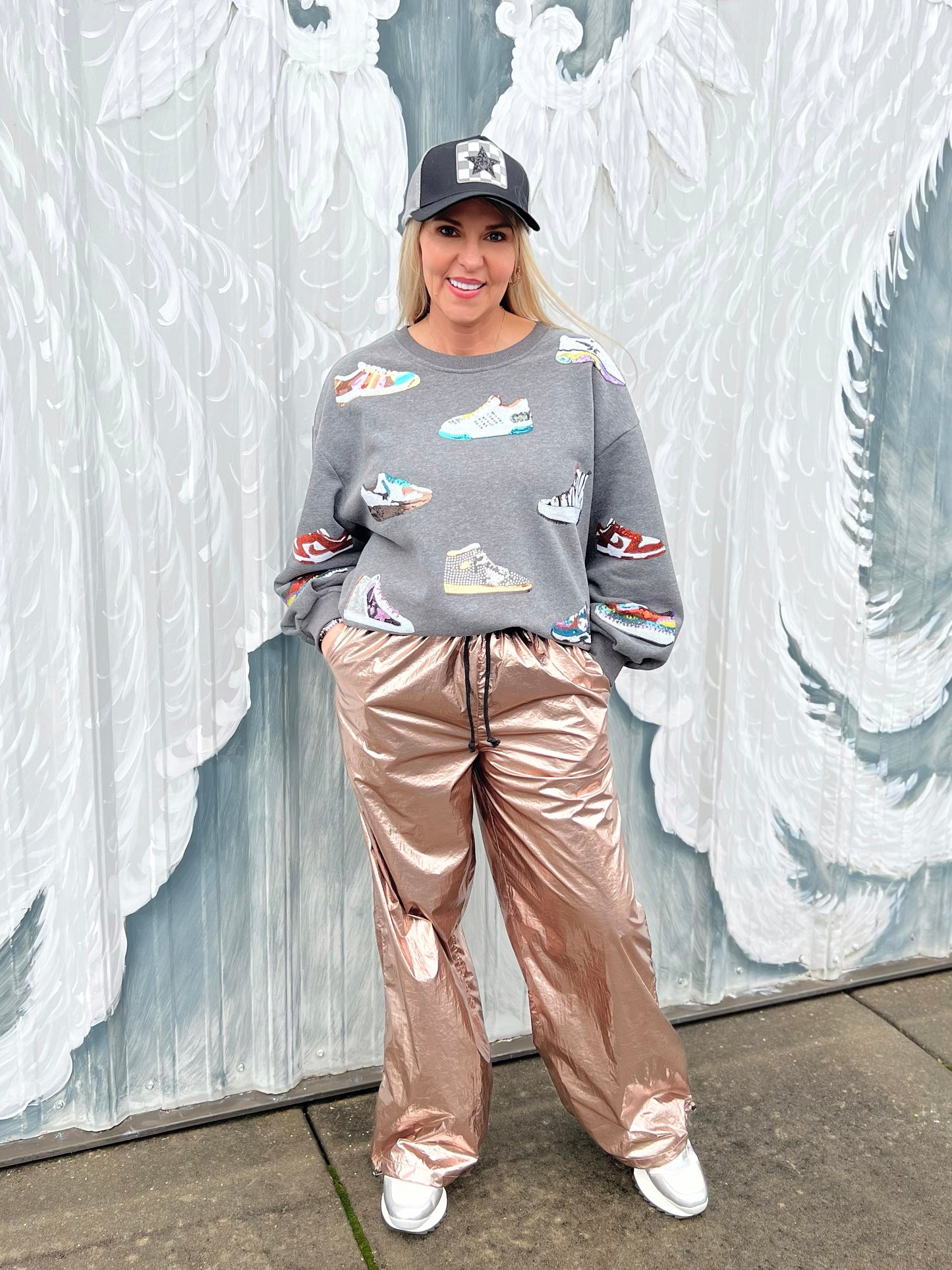 QOS Grey Sneaker Sweatshirt