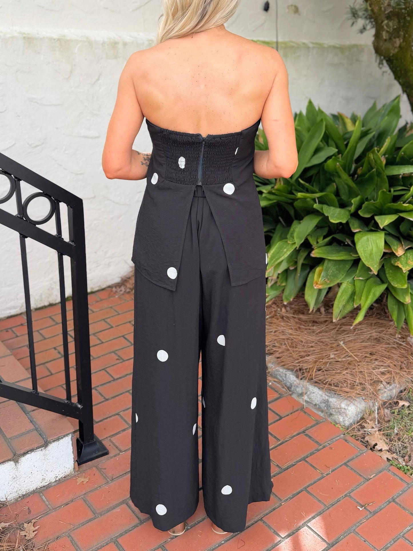 Dotty Wide Leg Pant Set