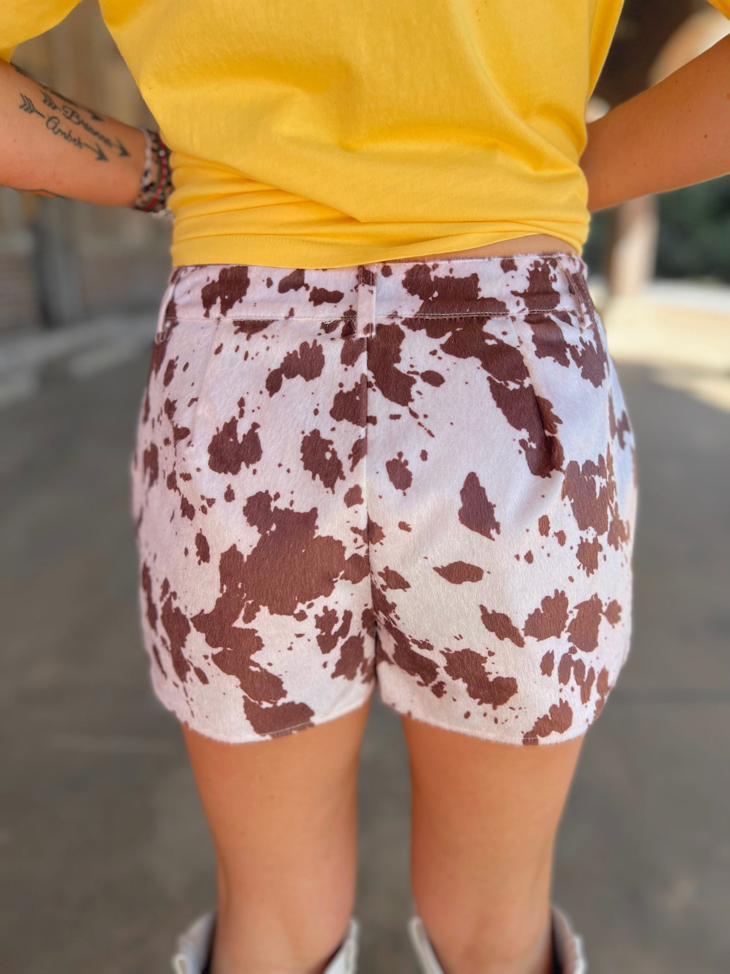 Cow Print Shorts