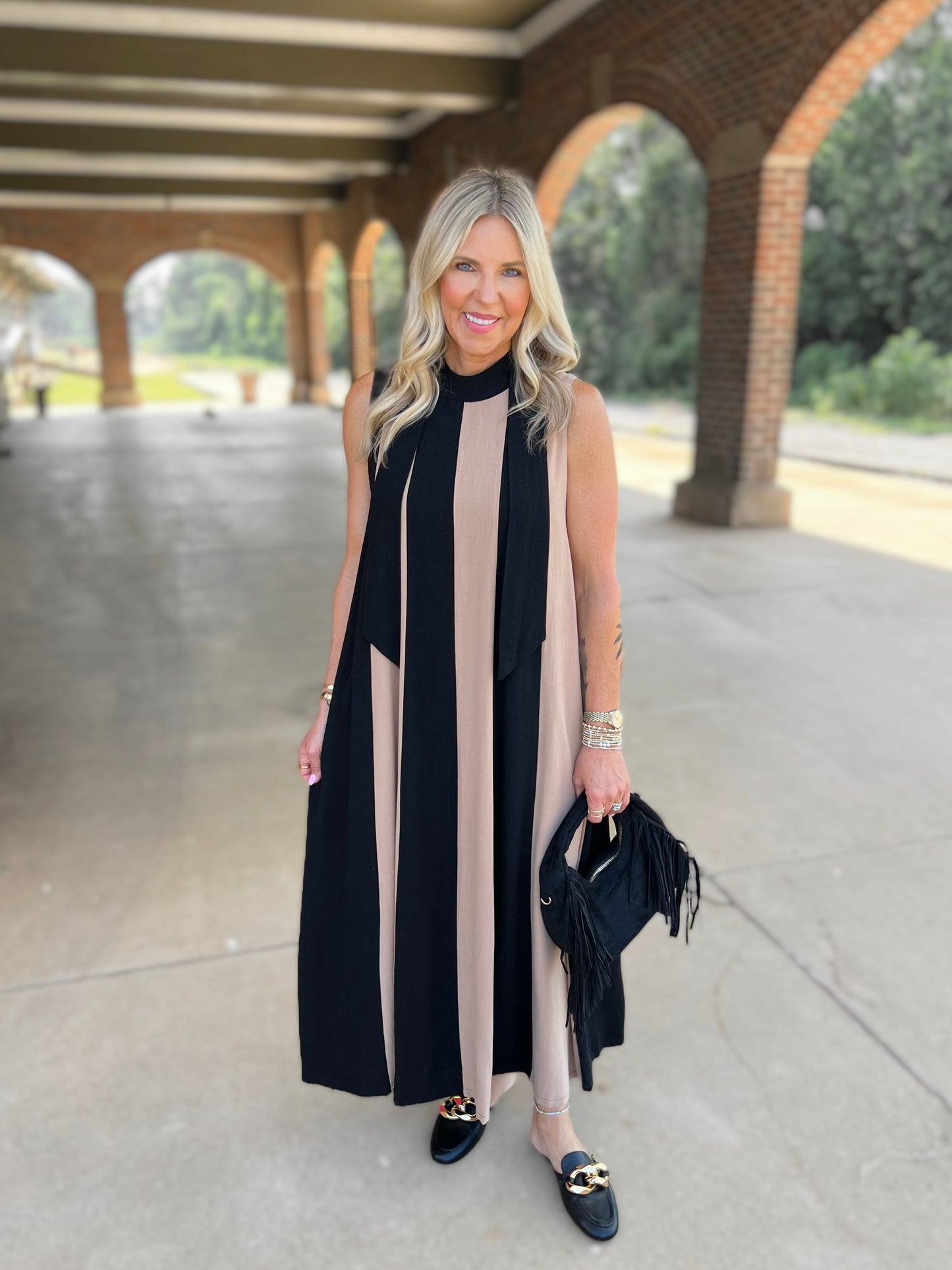 Colorblock Maxi Dress