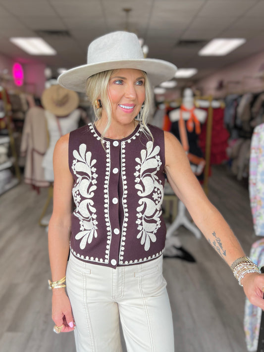 Embroidered Vest